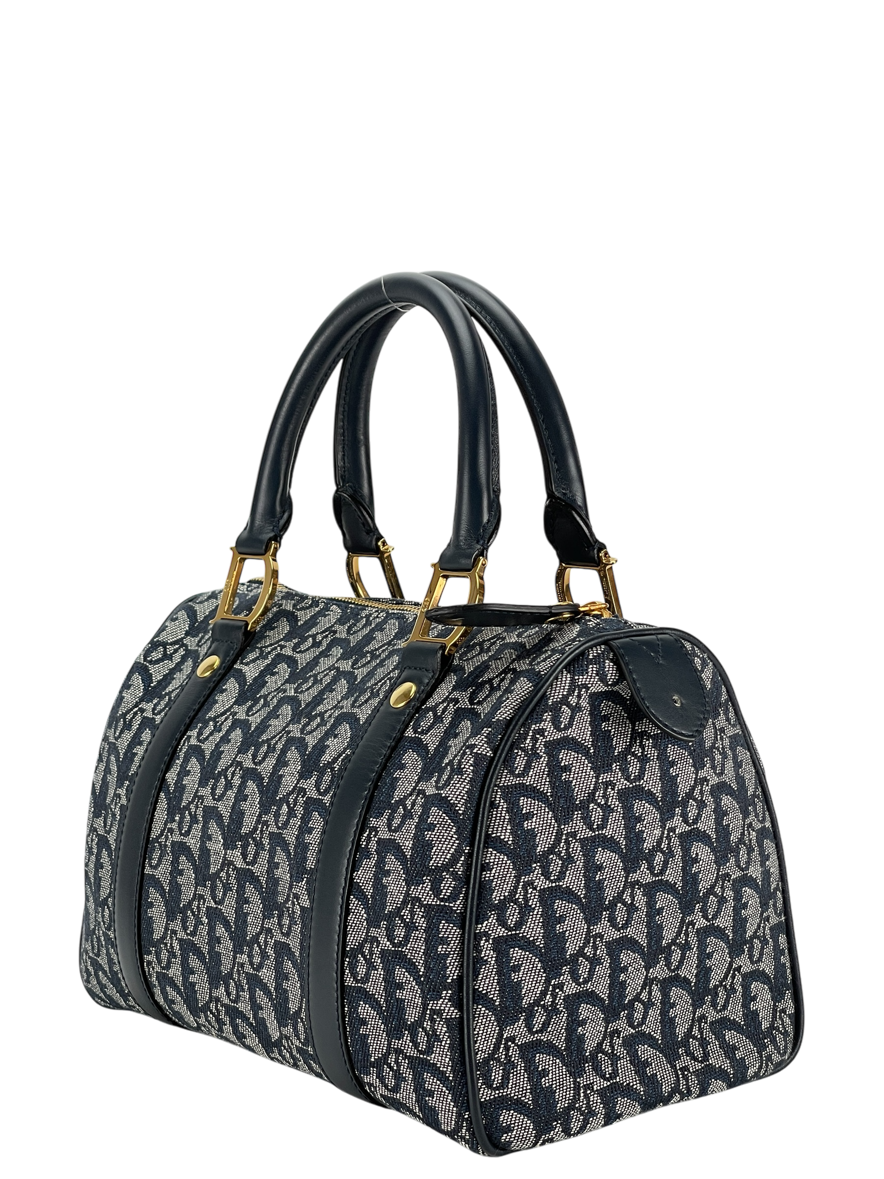 CHRISTIAN DIOR - Navy Trotter Boston Travel Bag
