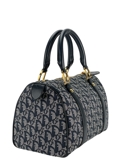 CHRISTIAN DIOR - Navy Trotter Boston Travel Bag