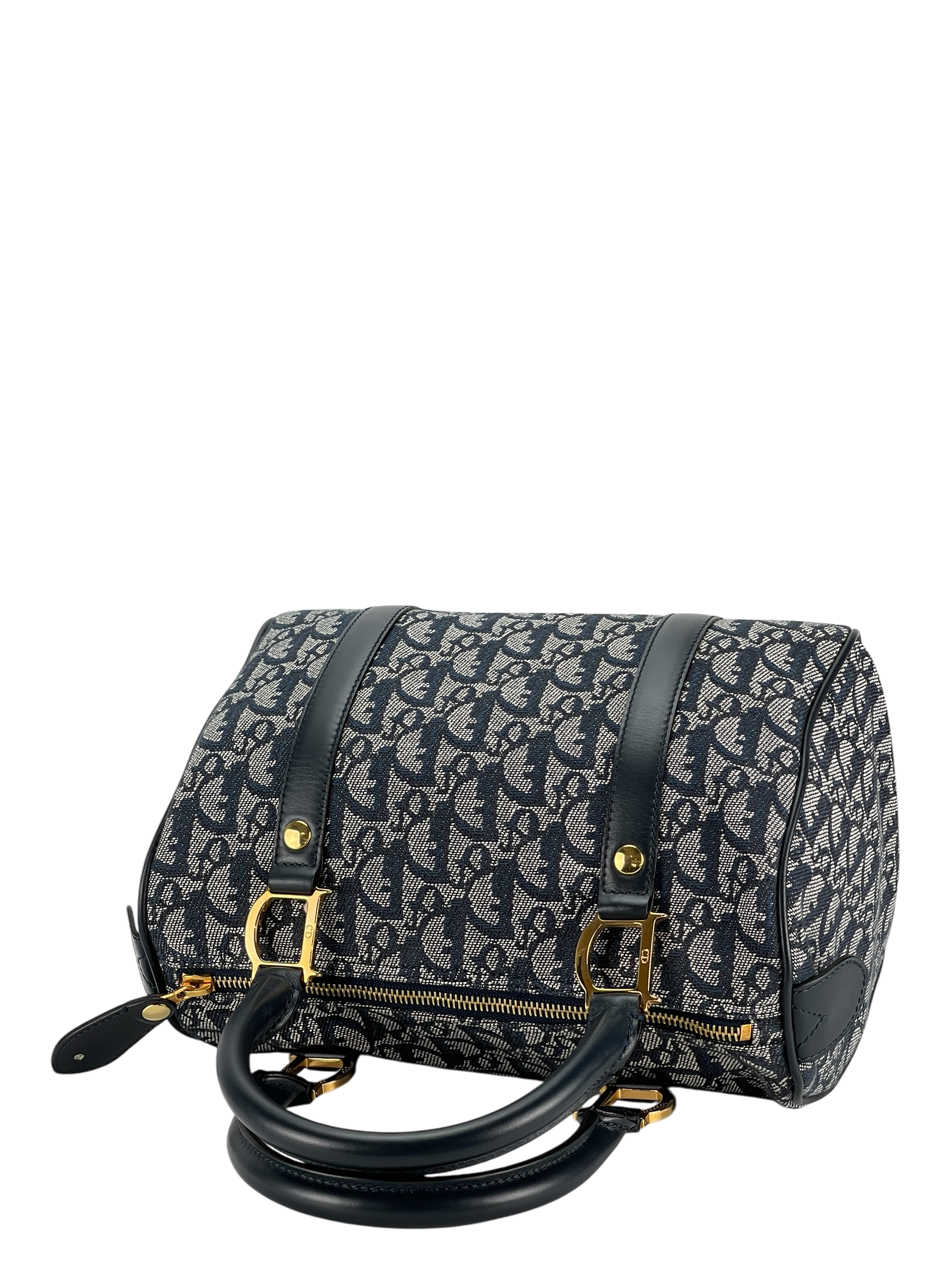 CHRISTIAN DIOR - Navy Trotter Boston Travel Bag