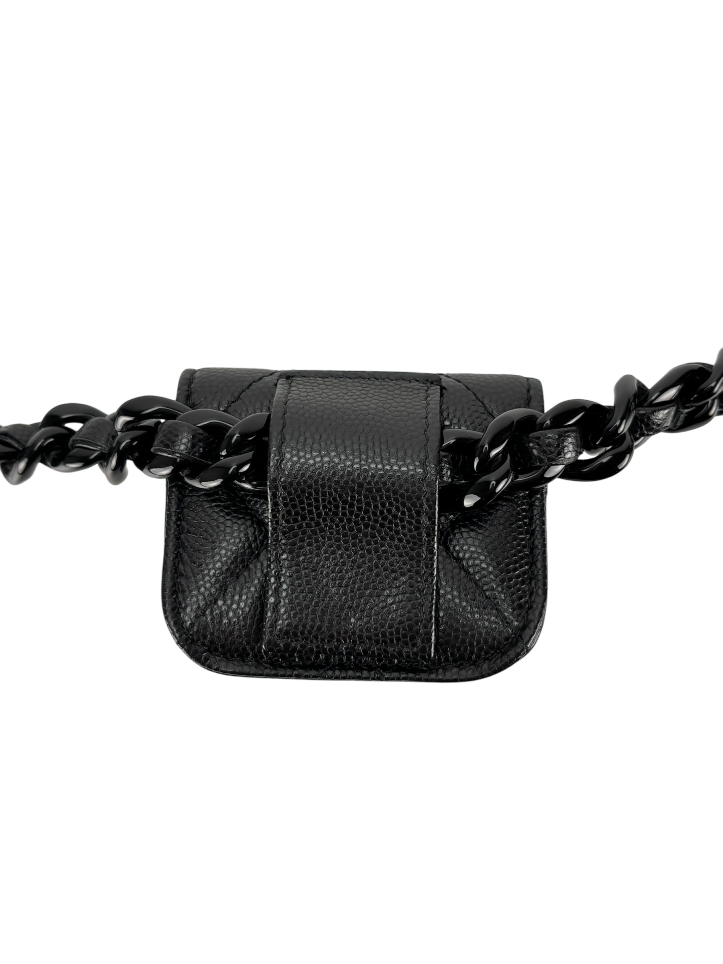 CHANEL - Black Calfskin Belted Airpods Pro Case