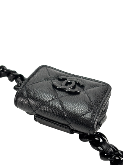 CHANEL - Black Calfskin Belted Airpods Pro Case