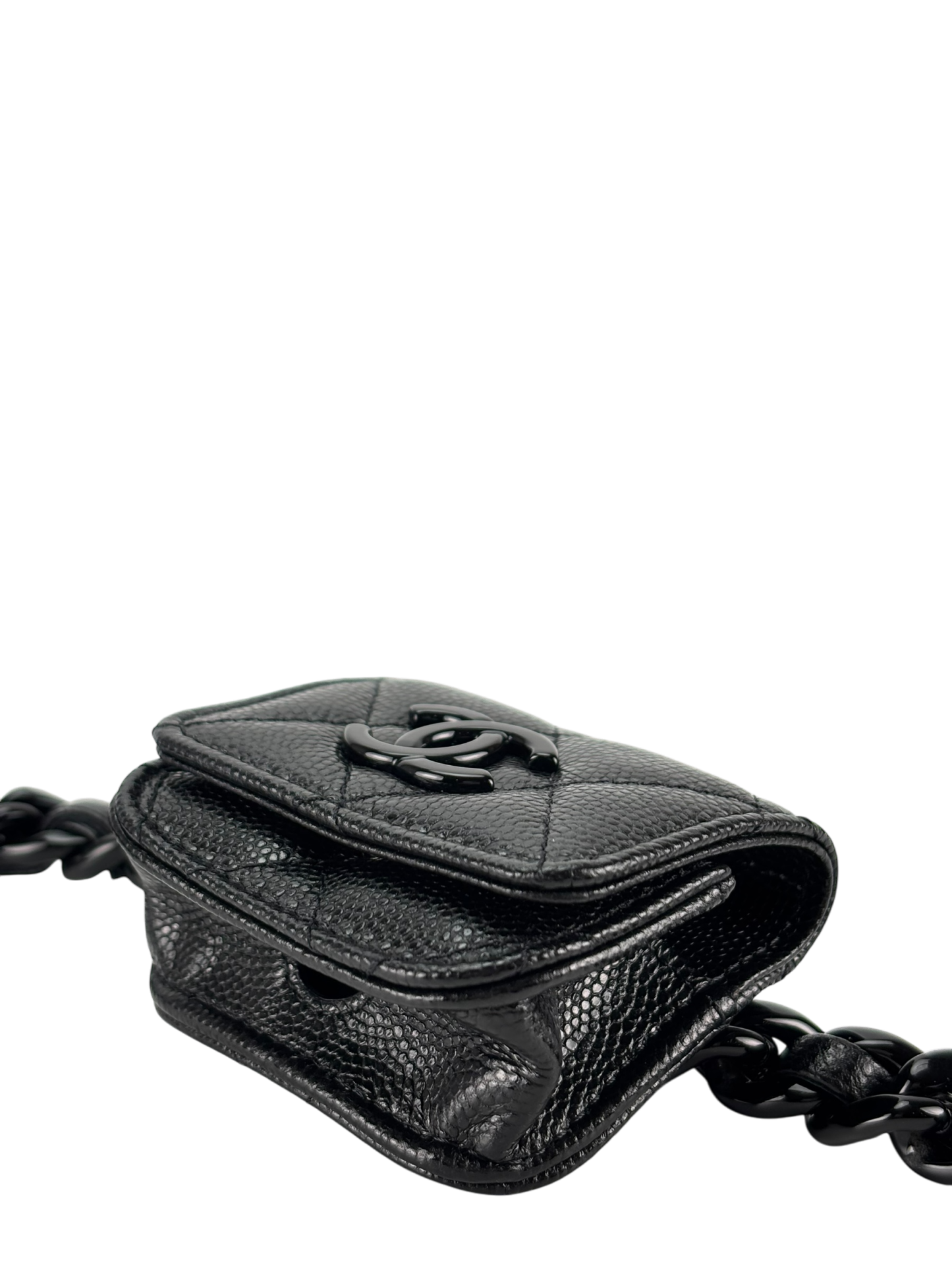 CHANEL - Black Calfskin Belted Airpods Pro Case