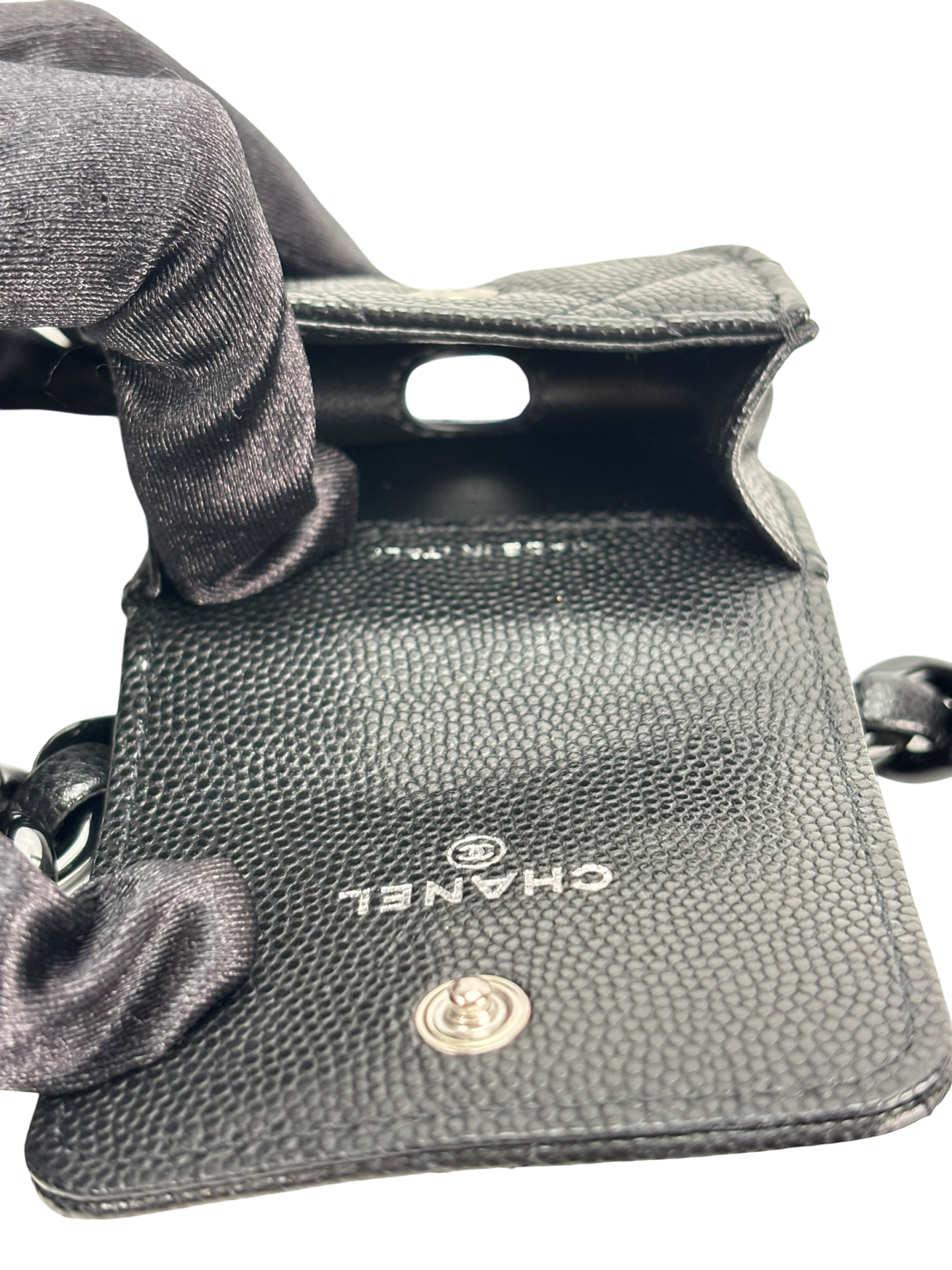 CHANEL - Black Calfskin Belted Airpods Pro Case