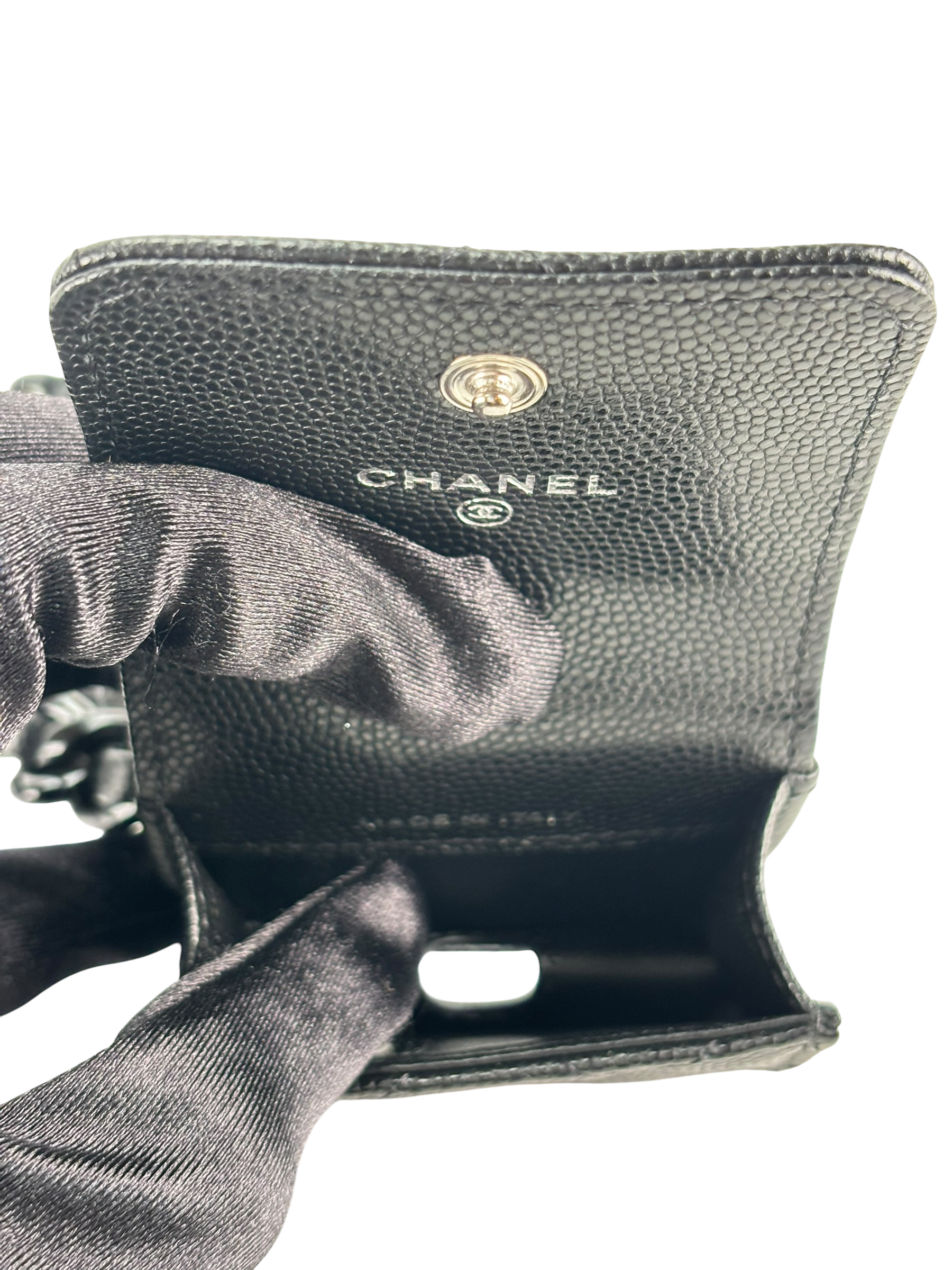 CHANEL - Black Calfskin Belted Airpods Pro Case