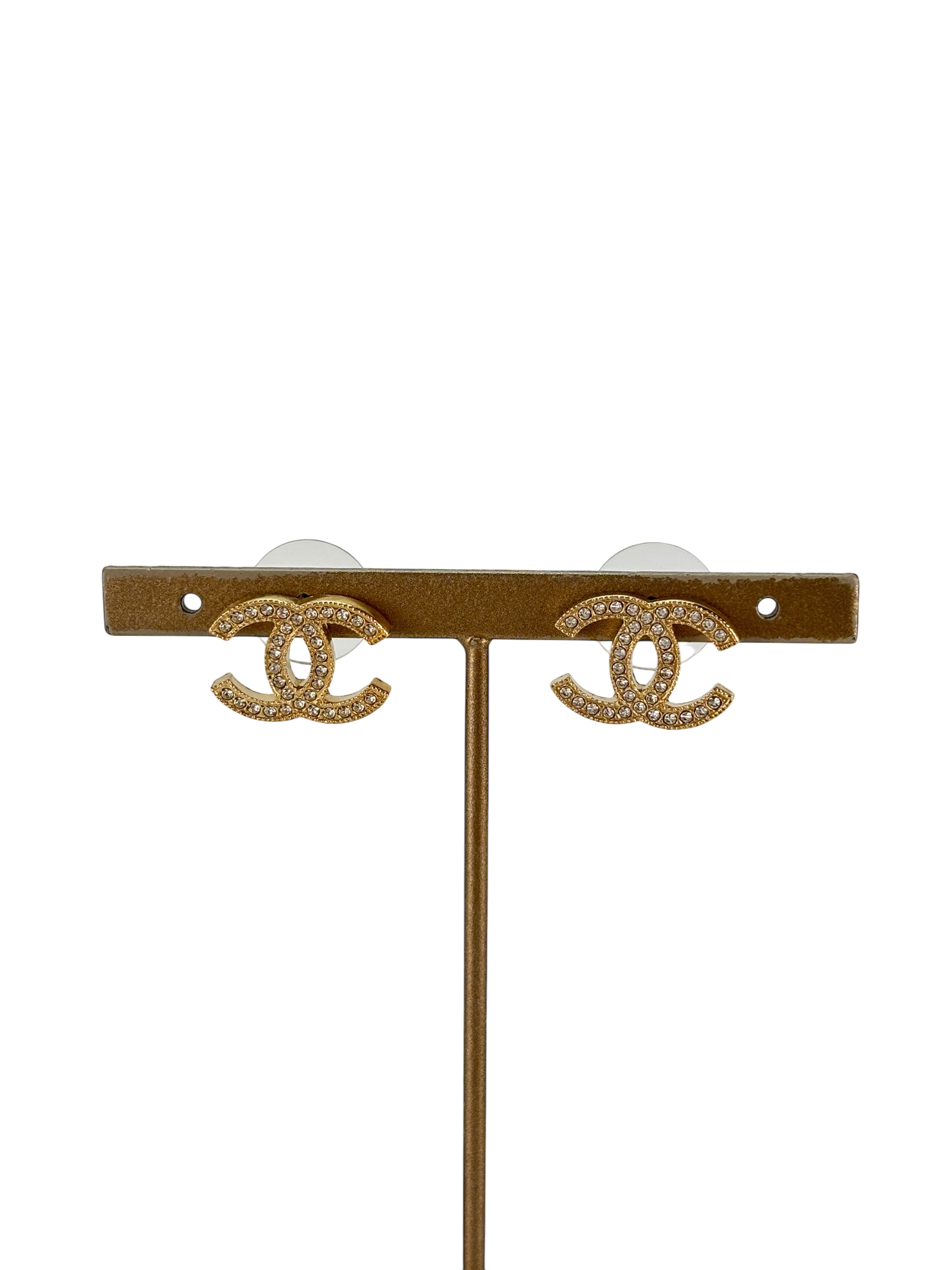 CHANEL -  15V Gold Coco Mark Earrings