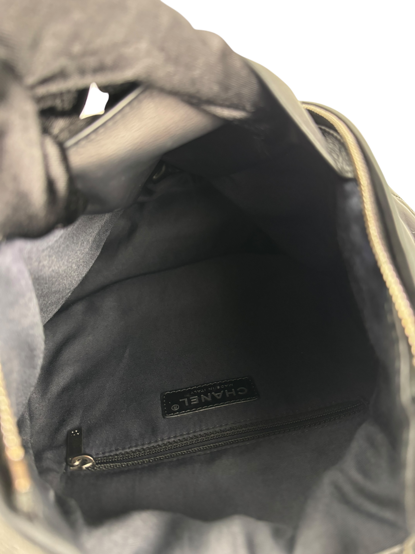 CHANEL - Black Lambskin Gunmetallic Hardware Matelasse Backpack