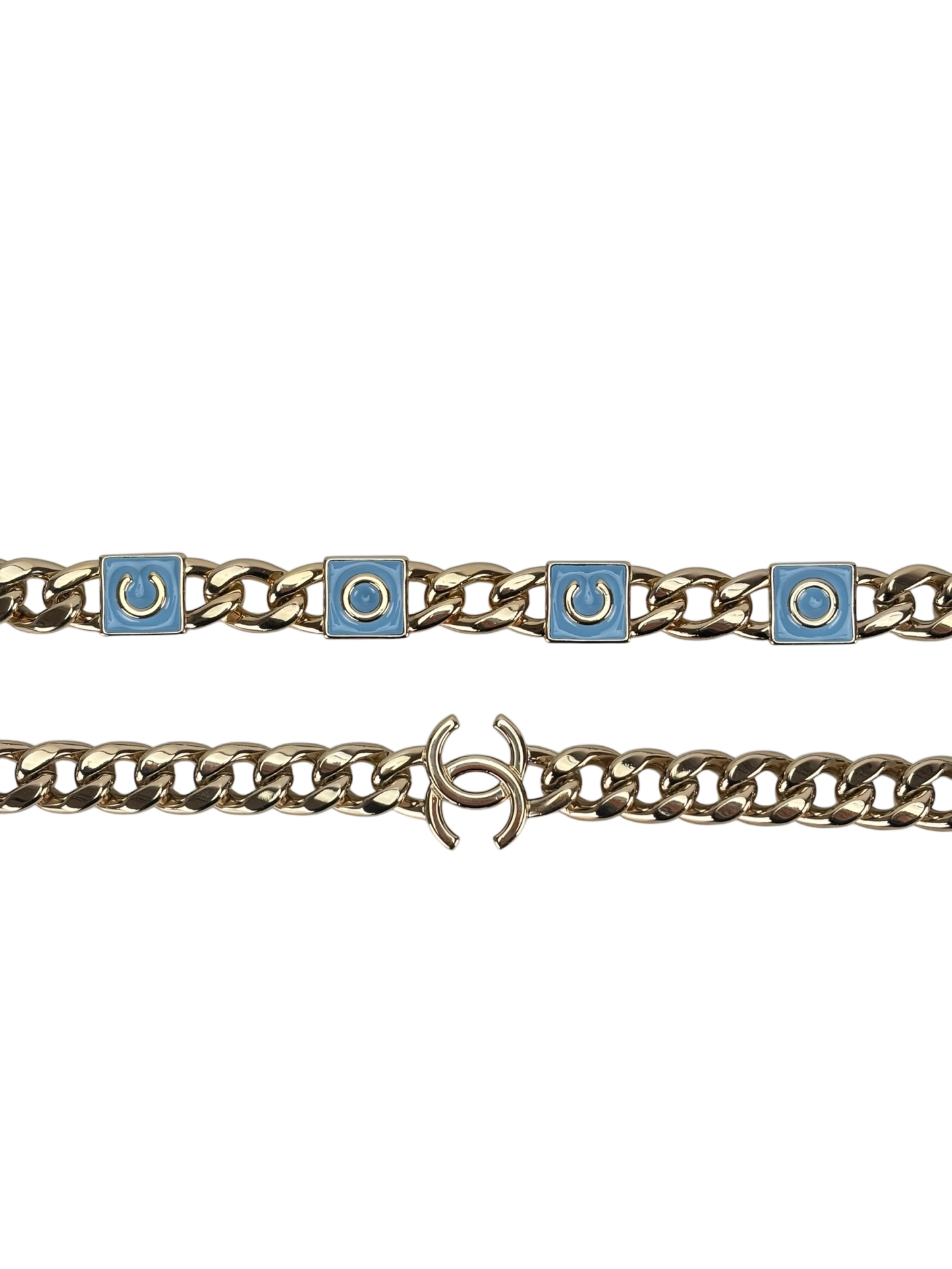 CHANEL - Mini Matelasse Chain Shoulder Bag Lambskin Light Blue