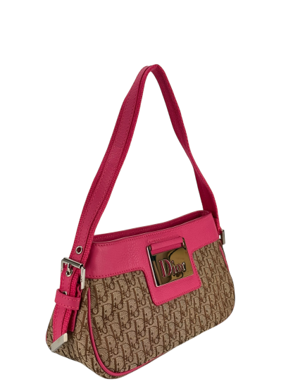 CHRISTIAN DIOR - Pink Brown Trotter Shoulder bag