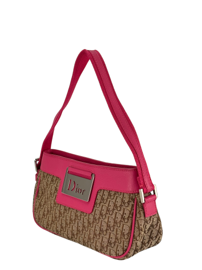 CHRISTIAN DIOR - Pink Brown Trotter Shoulder bag