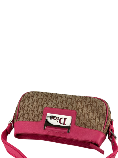 CHRISTIAN DIOR - Pink Brown Trotter Shoulder bag