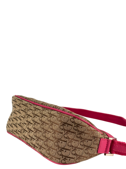 CHRISTIAN DIOR - Pink Brown Trotter Shoulder bag