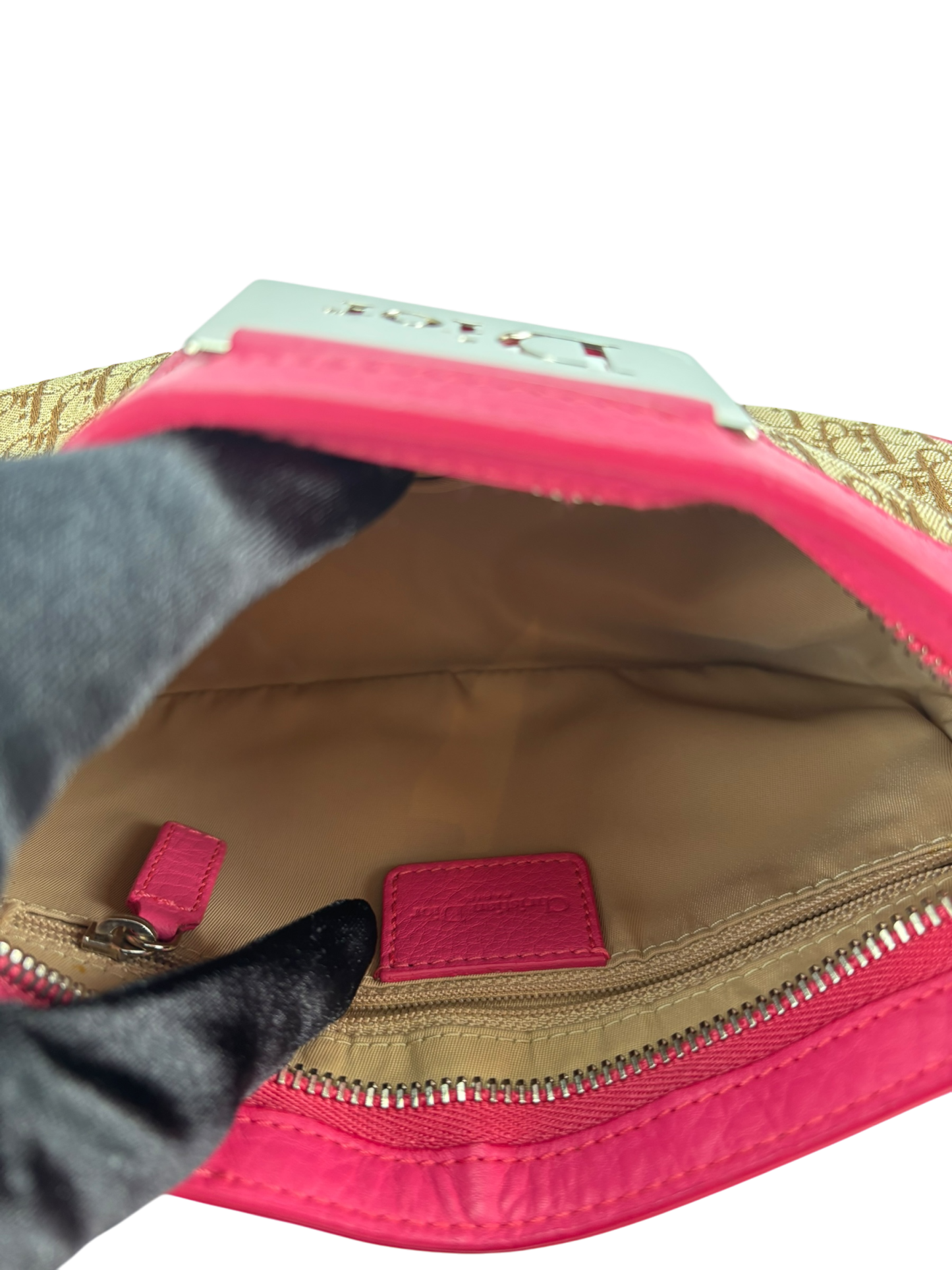 CHRISTIAN DIOR - Pink Brown Trotter Shoulder bag