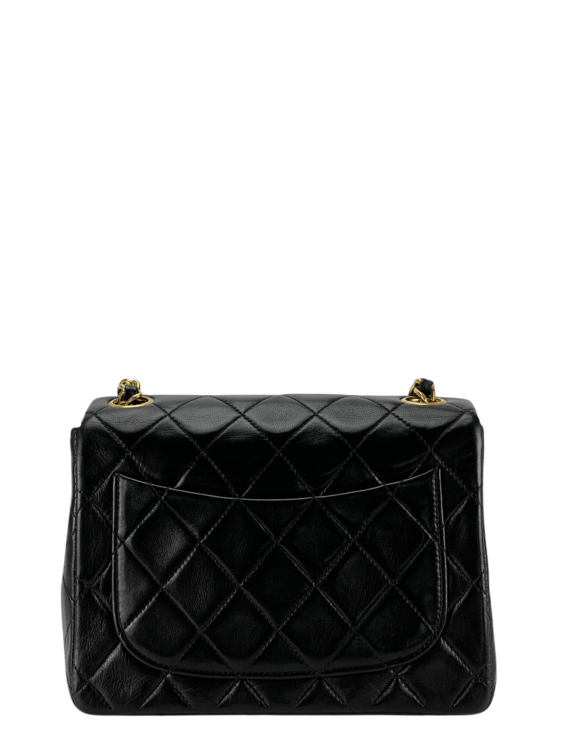 CHANEL - Black Lambskin Square 17 Shoulder Bag