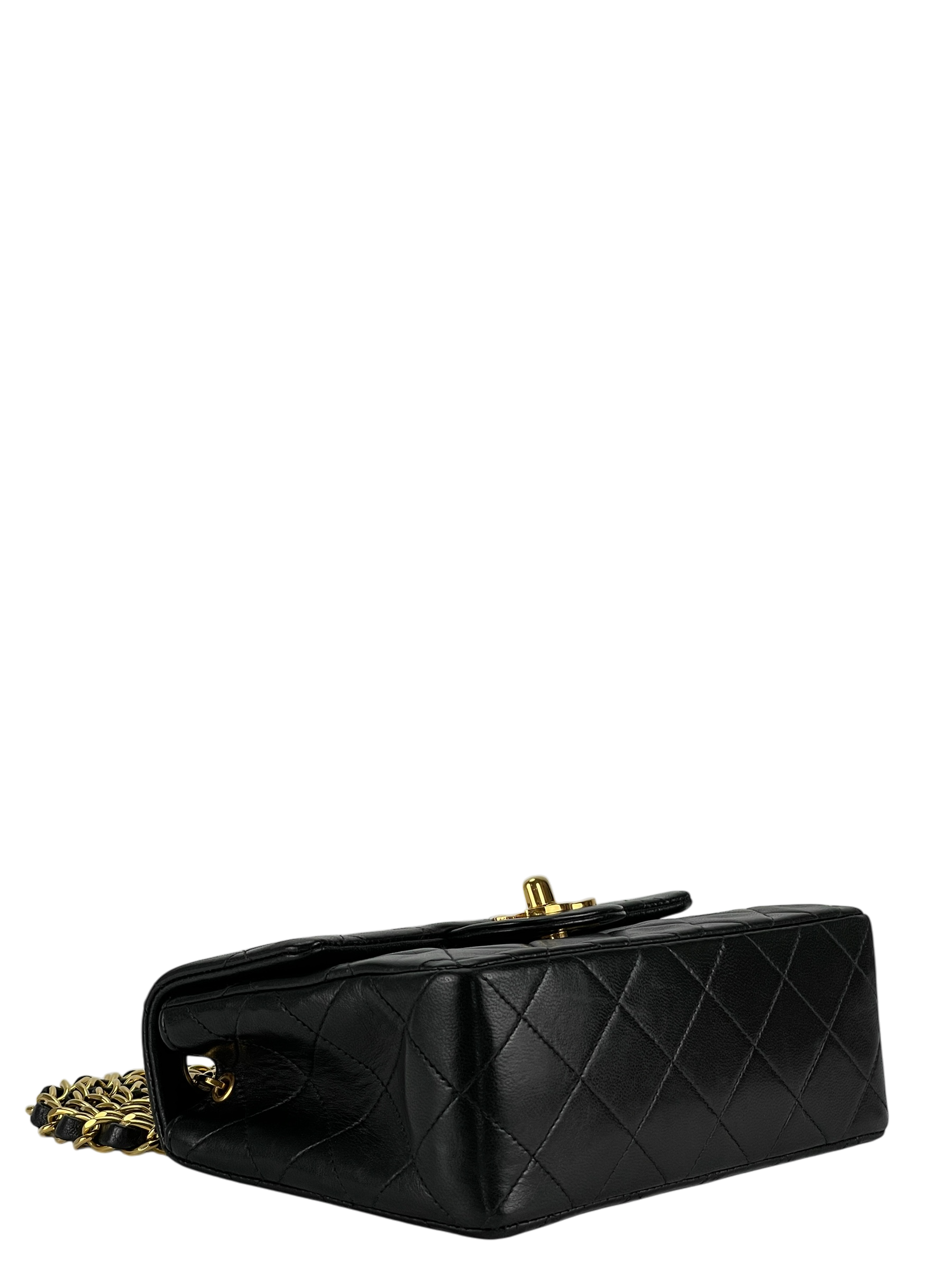 CHANEL - Black Lambskin Square 17 Shoulder Bag