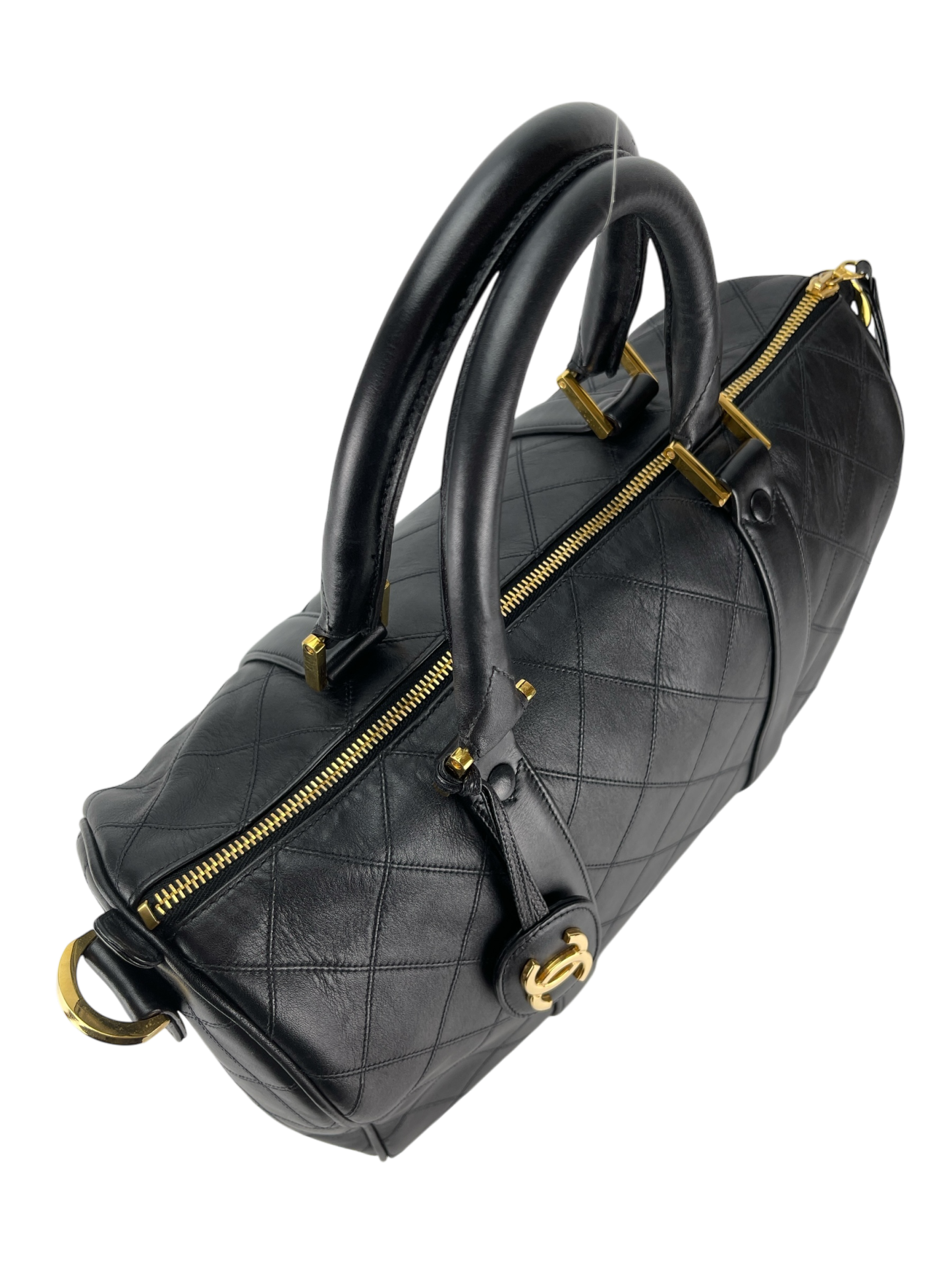 CHANEL - Coco Mark Handbag Boston Bag 2WAY Shoulder Bag