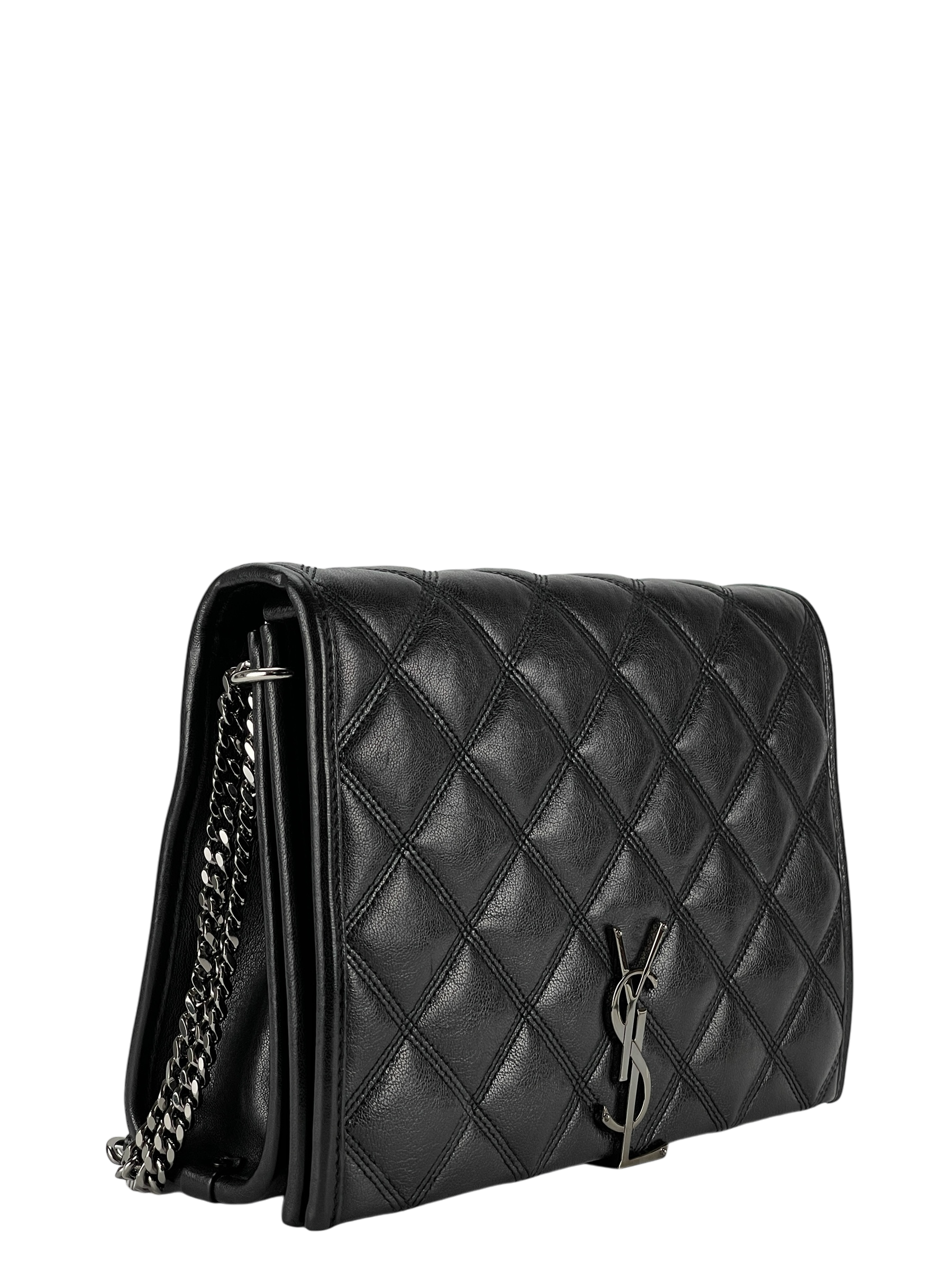 SAINT LAURENT - Becky Small Chain Bag in Black Quilted Lambskin