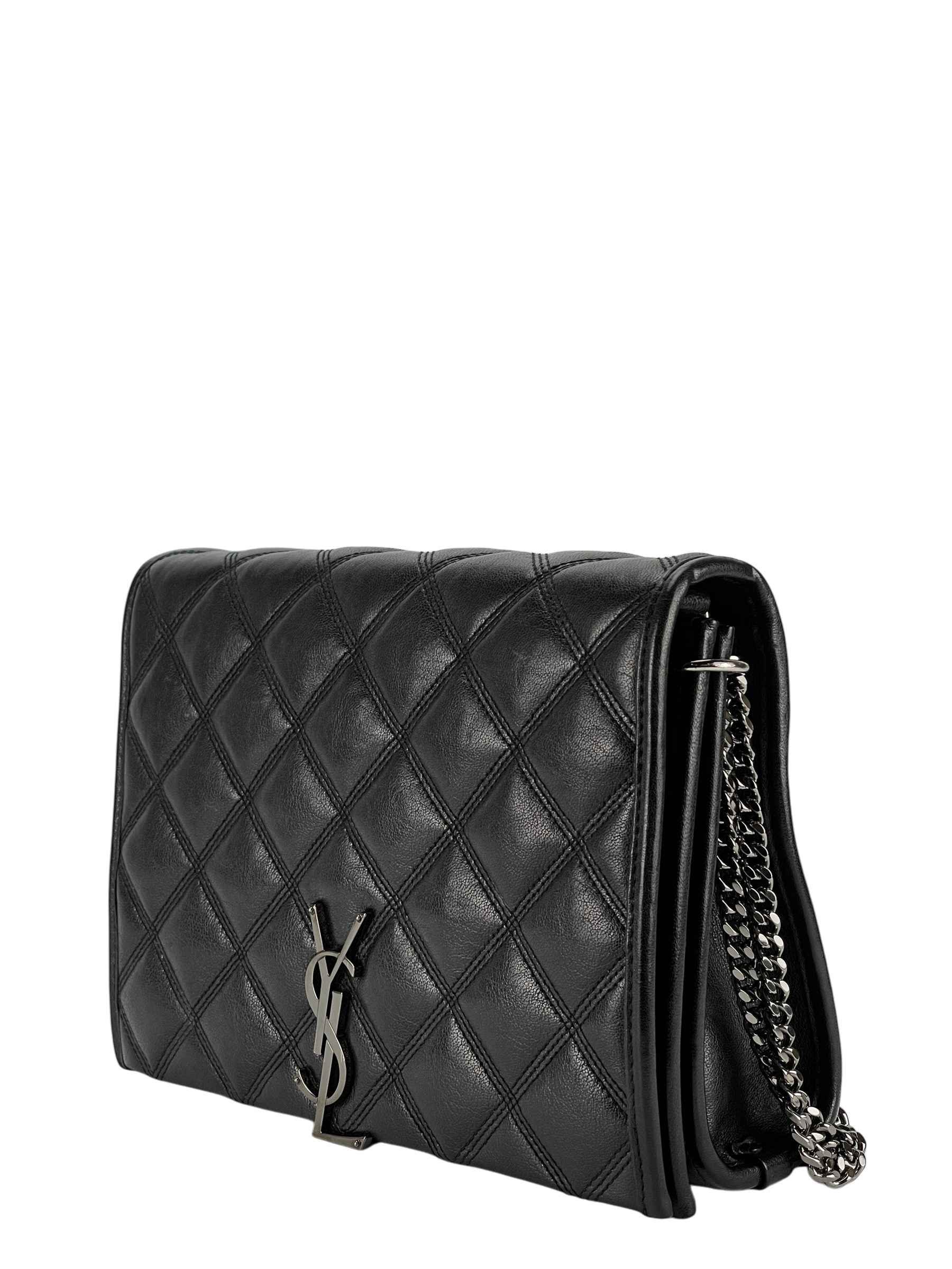 SAINT LAURENT - Becky Small Chain Bag in Black Quilted Lambskin