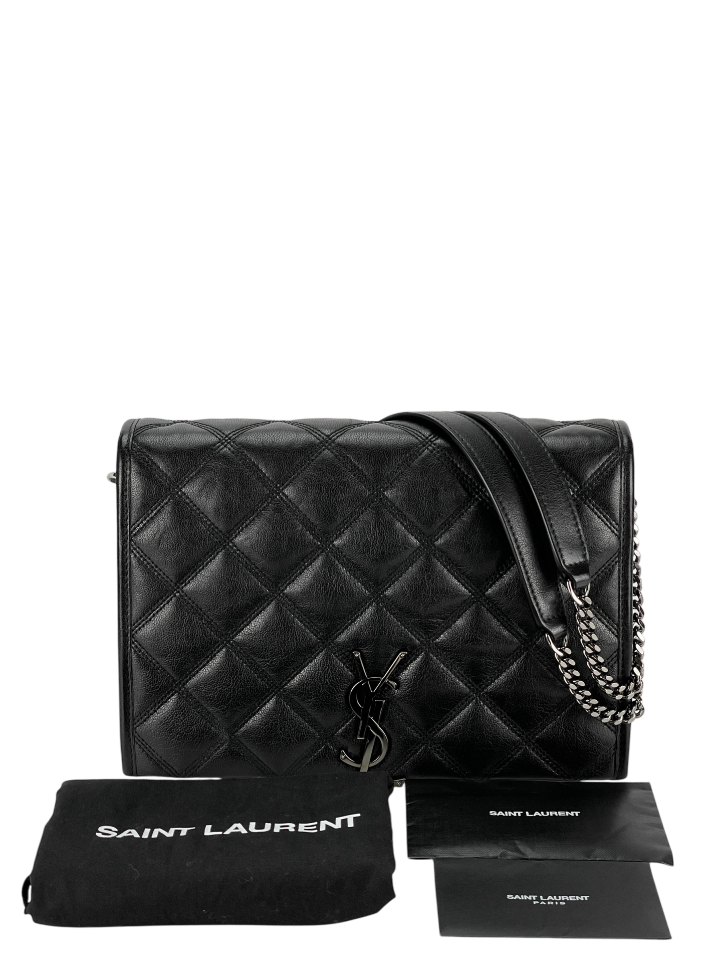 SAINT LAURENT - Becky Small Chain Bag in Black Quilted Lambskin