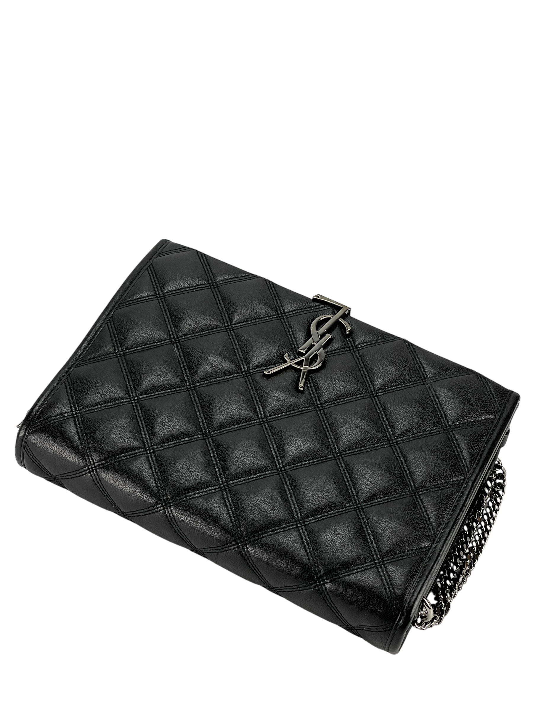 SAINT LAURENT - Becky Small Chain Bag in Black Quilted Lambskin