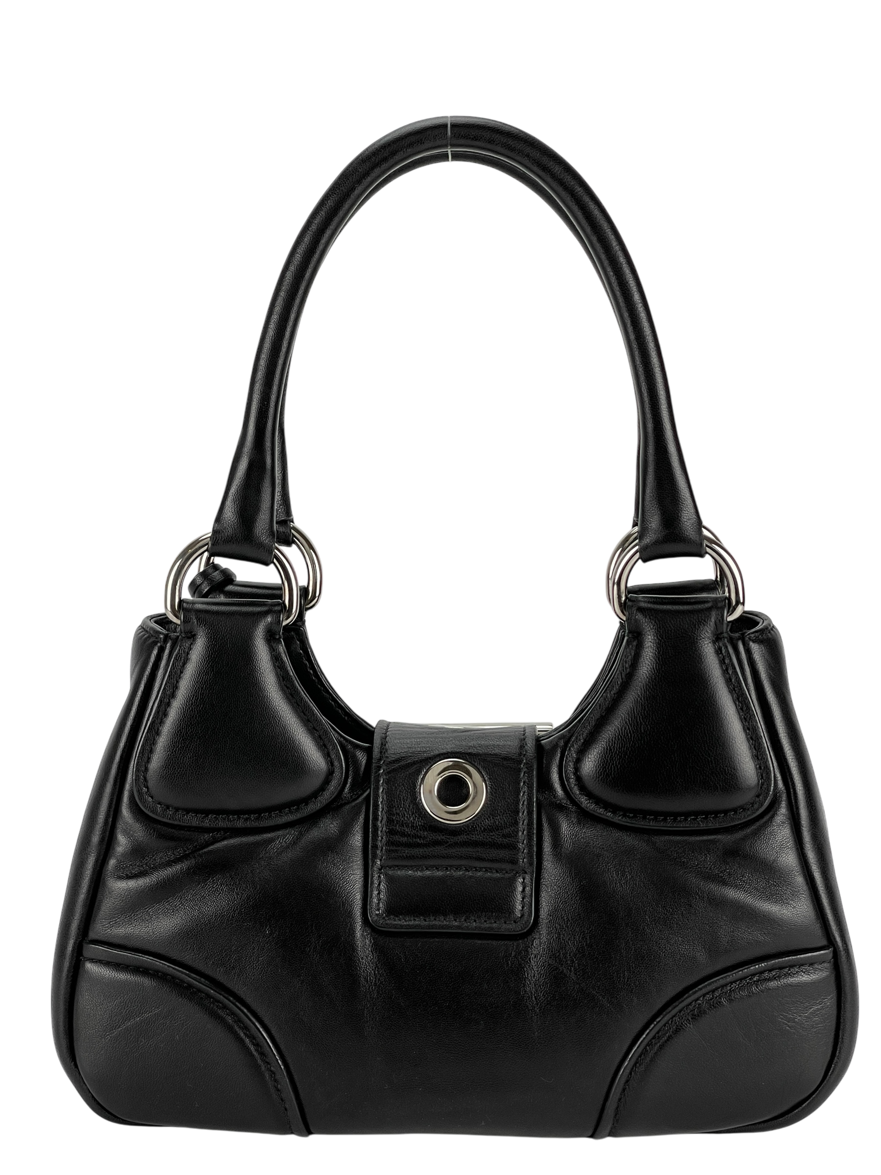 PRADA - Moon Padded Leather Nappa Handbag