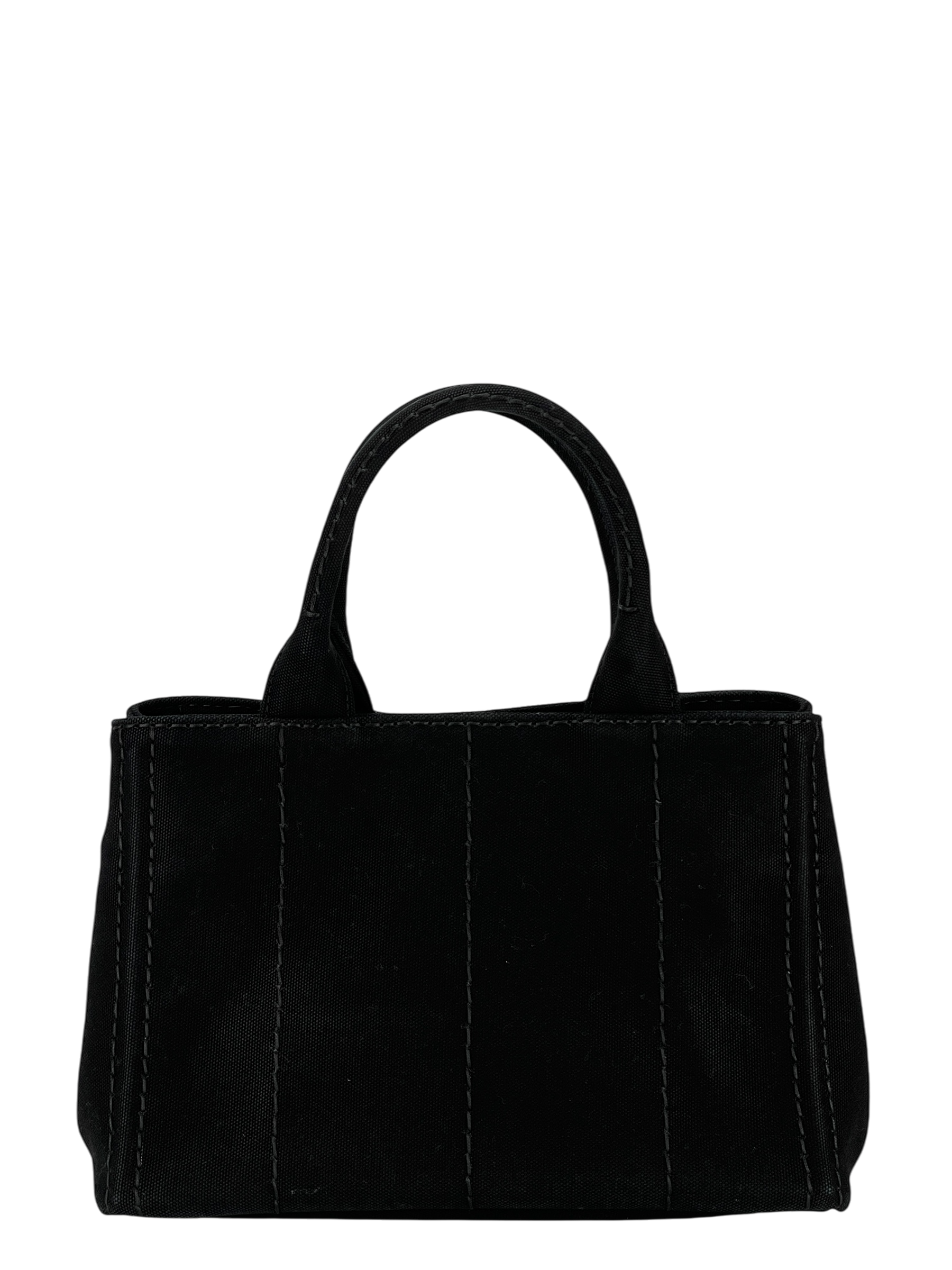 PRADA - Black Canvas Canapa Tote Bag 