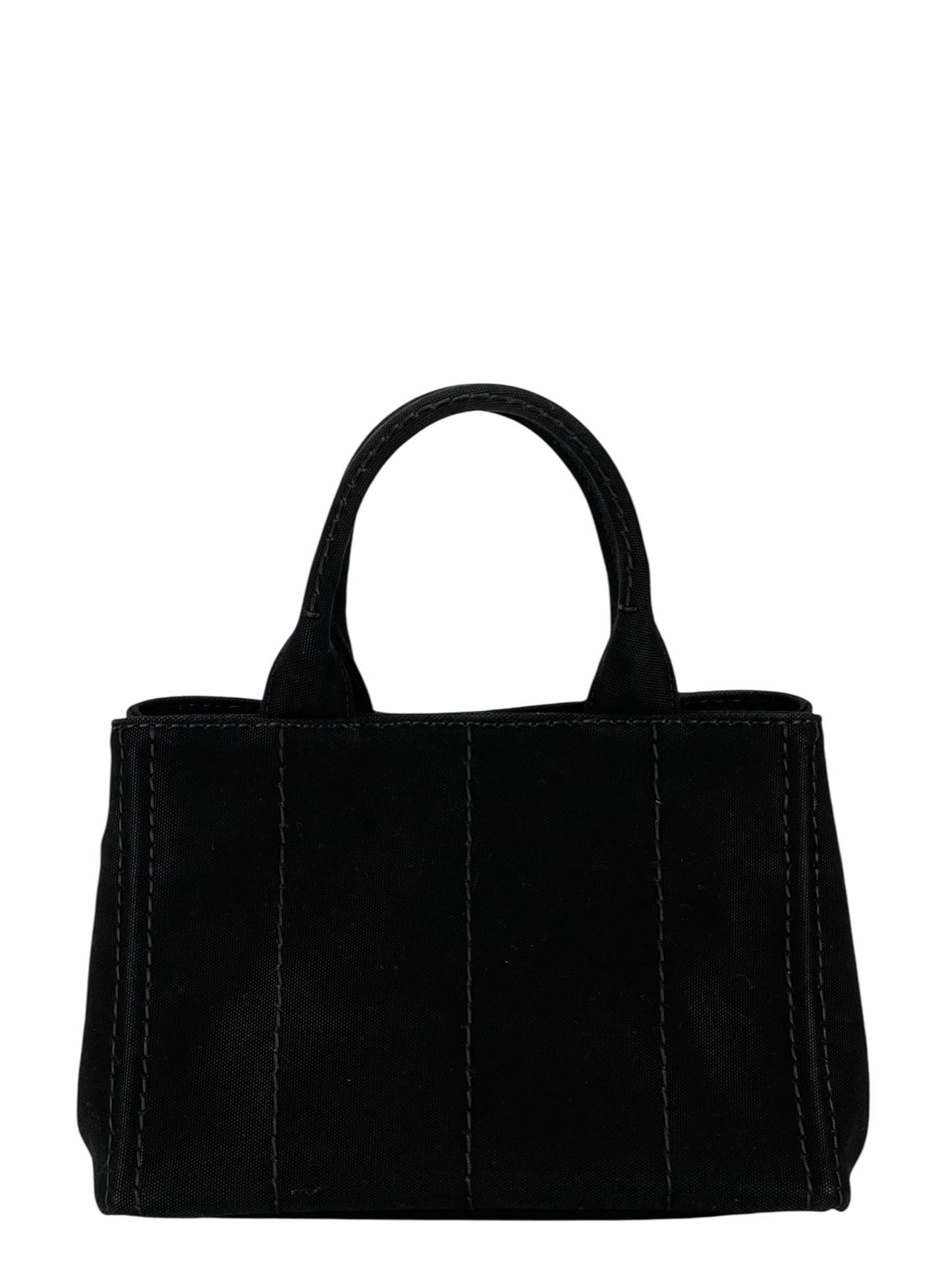 PRADA - Black Canvas Canapa Tote Bag 