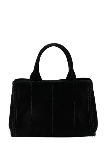 PRADA - Black Canvas Canapa Tote Bag 