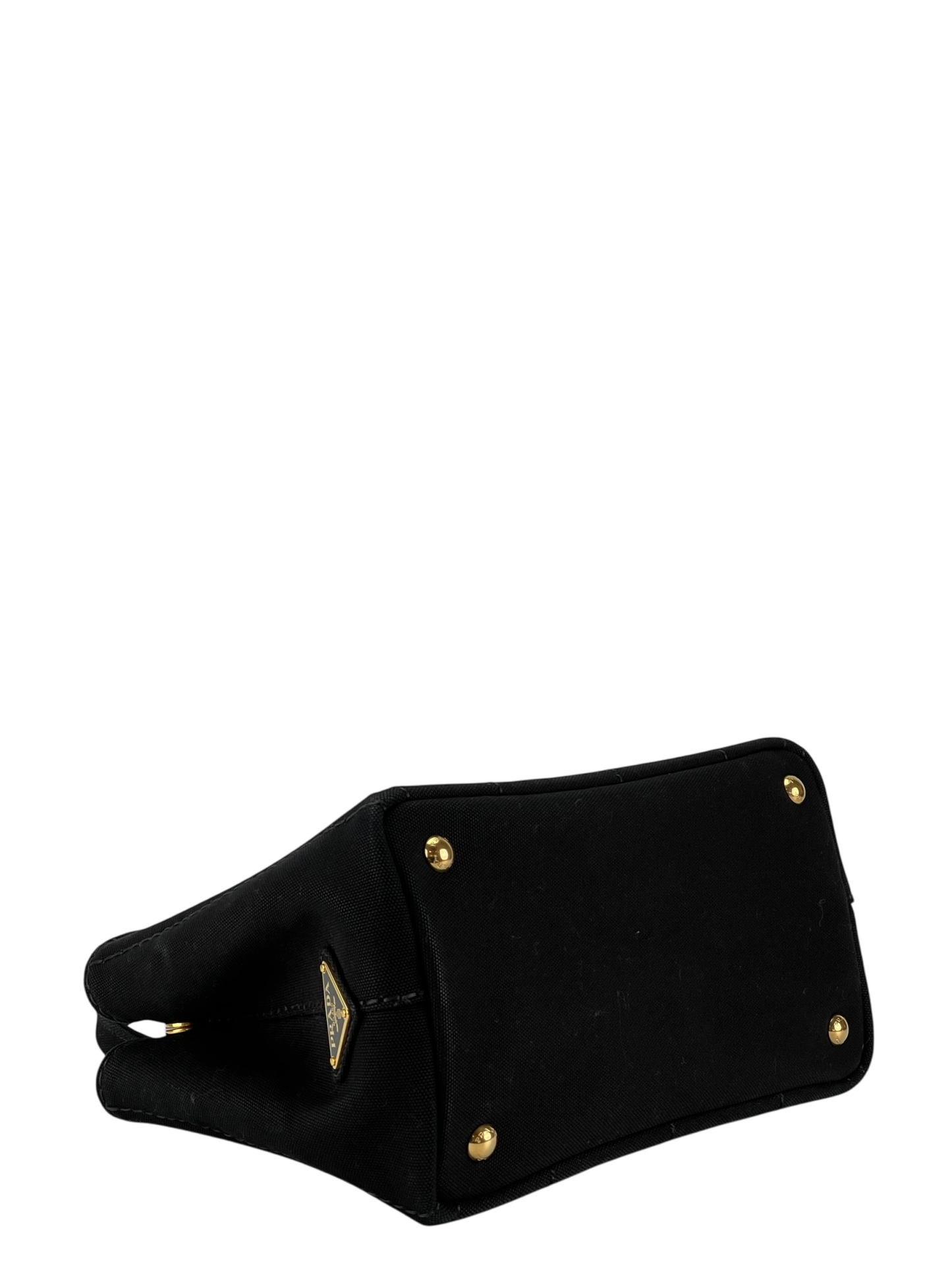 PRADA - Black Canvas Canapa Tote Bag 