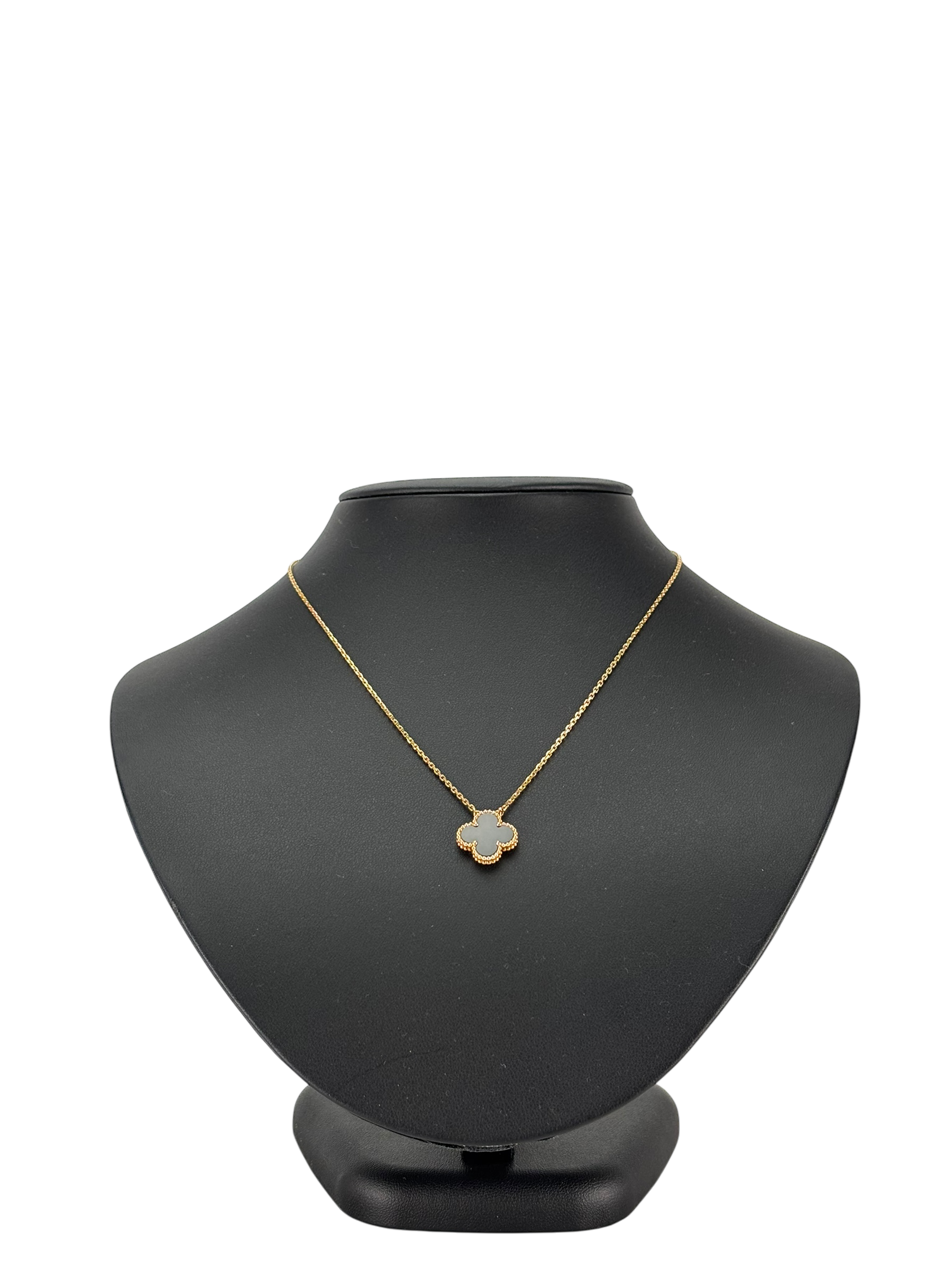 Van Cleef & Arpels - VCA Onyx Vintage Alhambra pendant Necklace