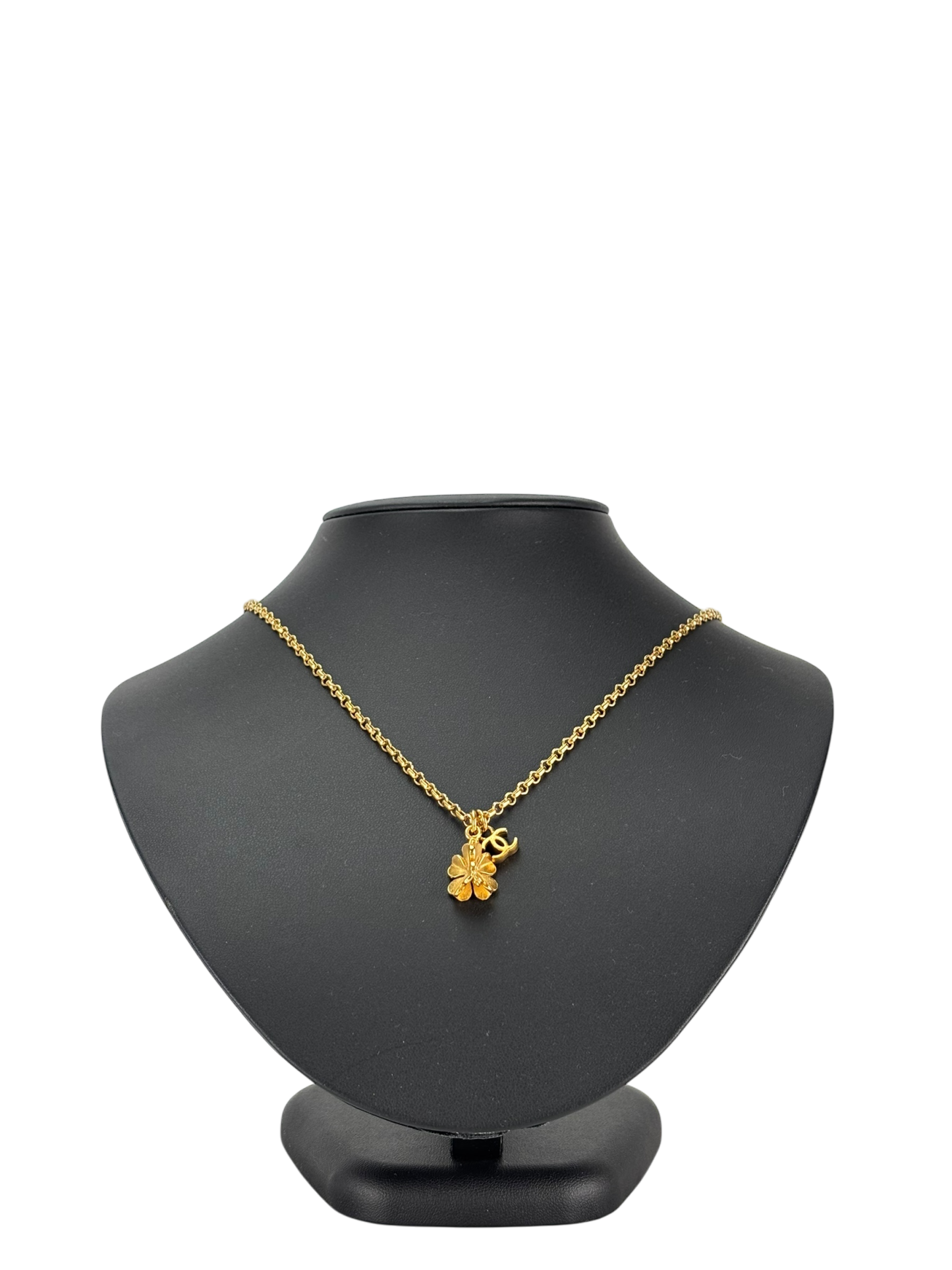 CHANEL - 01A Gold Clover Necklace