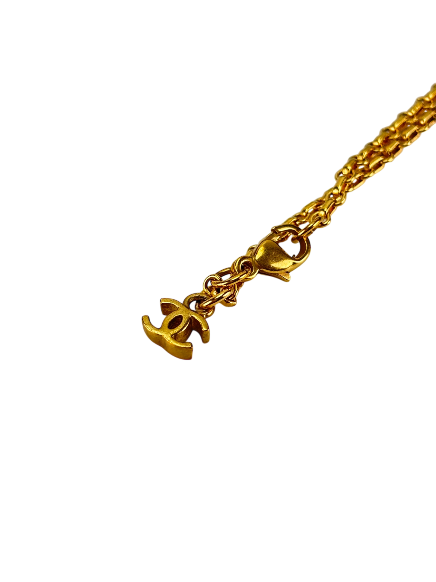 CHANEL - 01A Gold Clover Necklace