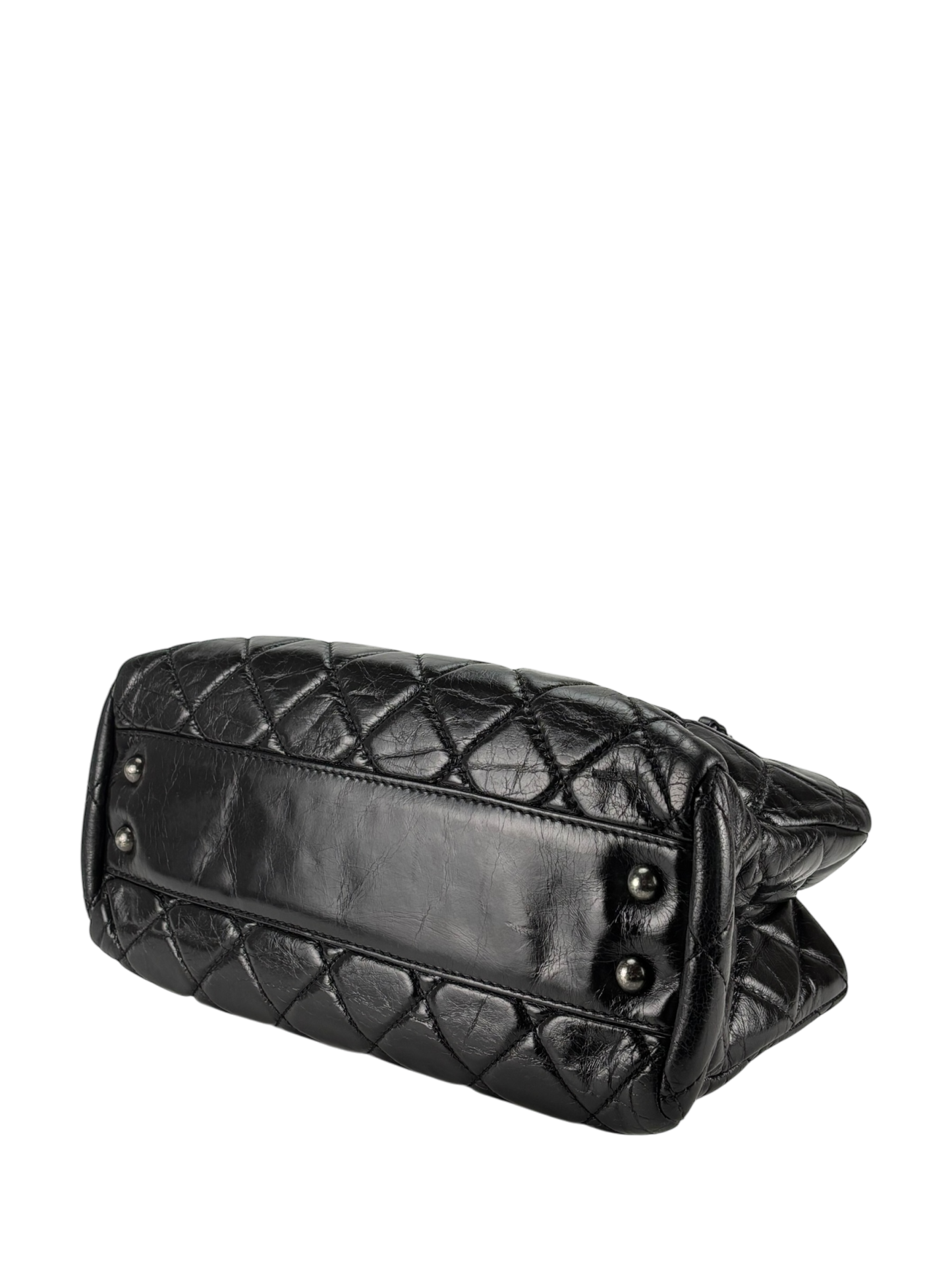 CHANEL - Quilted Coco Mark Silver Hardware Shoulder Bag