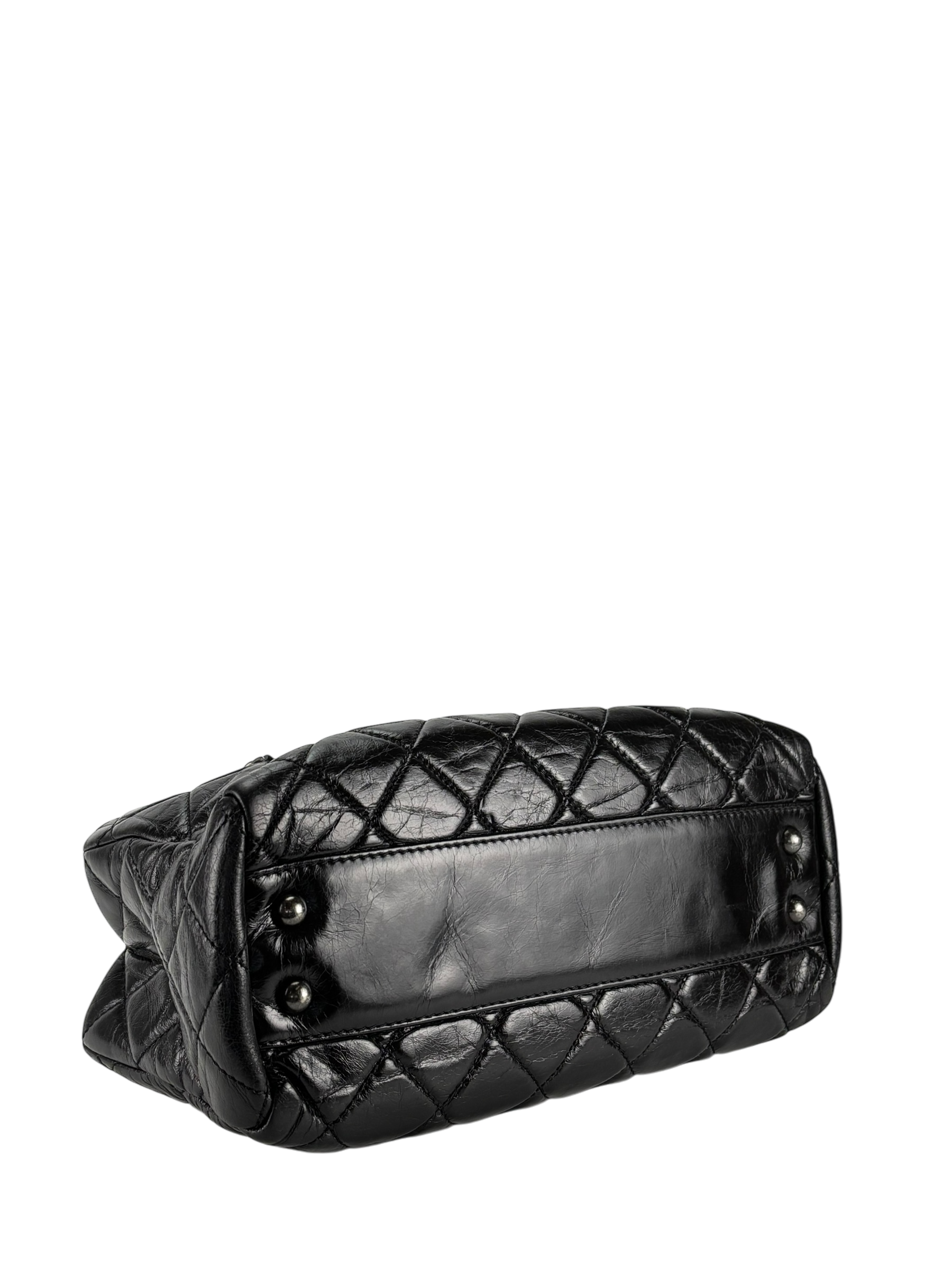 CHANEL - Quilted Coco Mark Silver Hardware Shoulder Bag