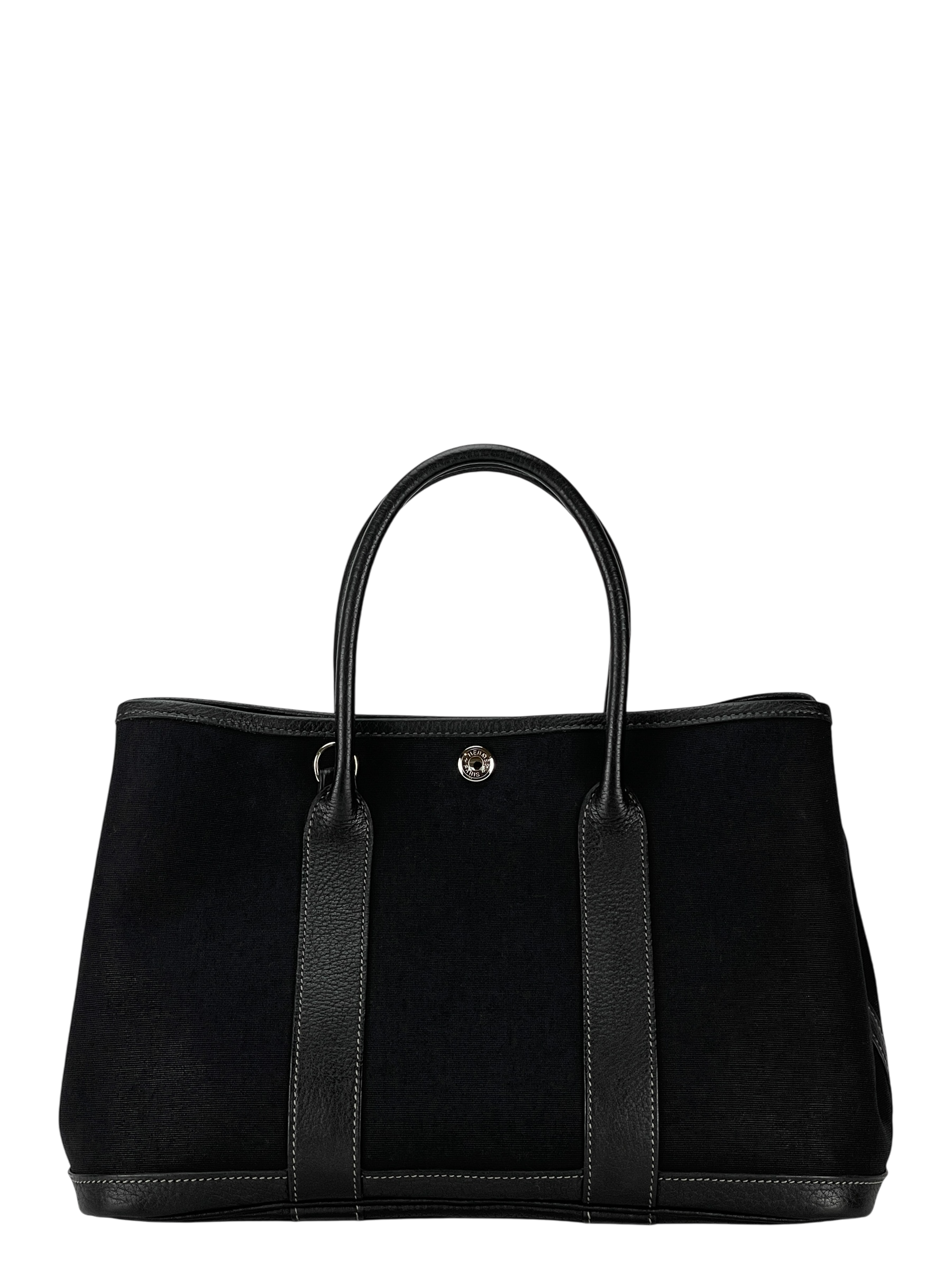 HERMES - Garden Party 30 Black Buffle Skipper Toile