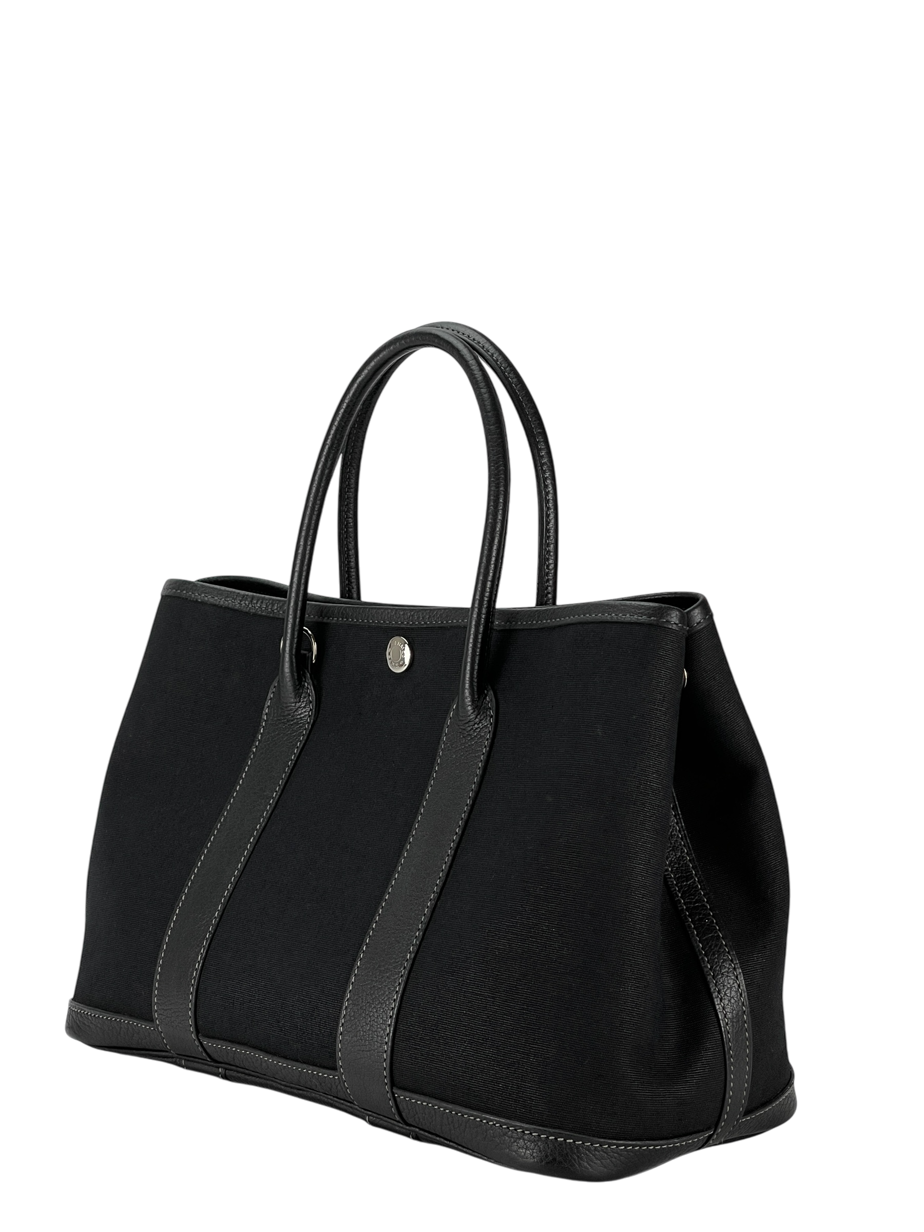 HERMES - Garden Party 30 Black Buffle Skipper Toile