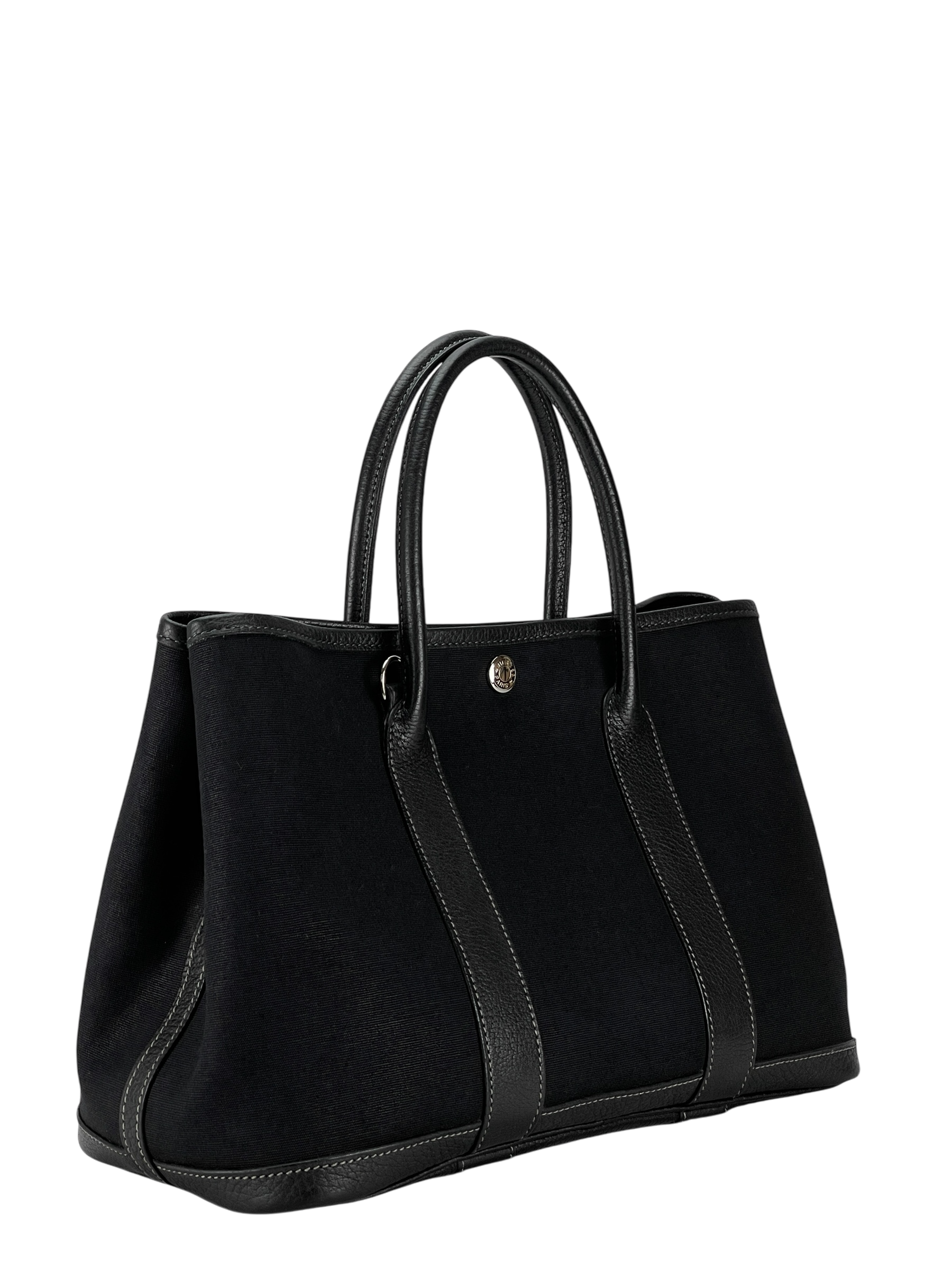 HERMES - Garden Party 30 Black Buffle Skipper Toile