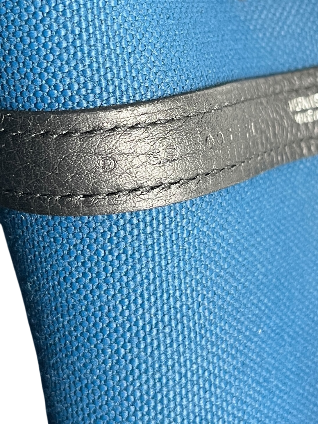 HERMES - Garden Party 30 Grey Black Blue Canvas Toile