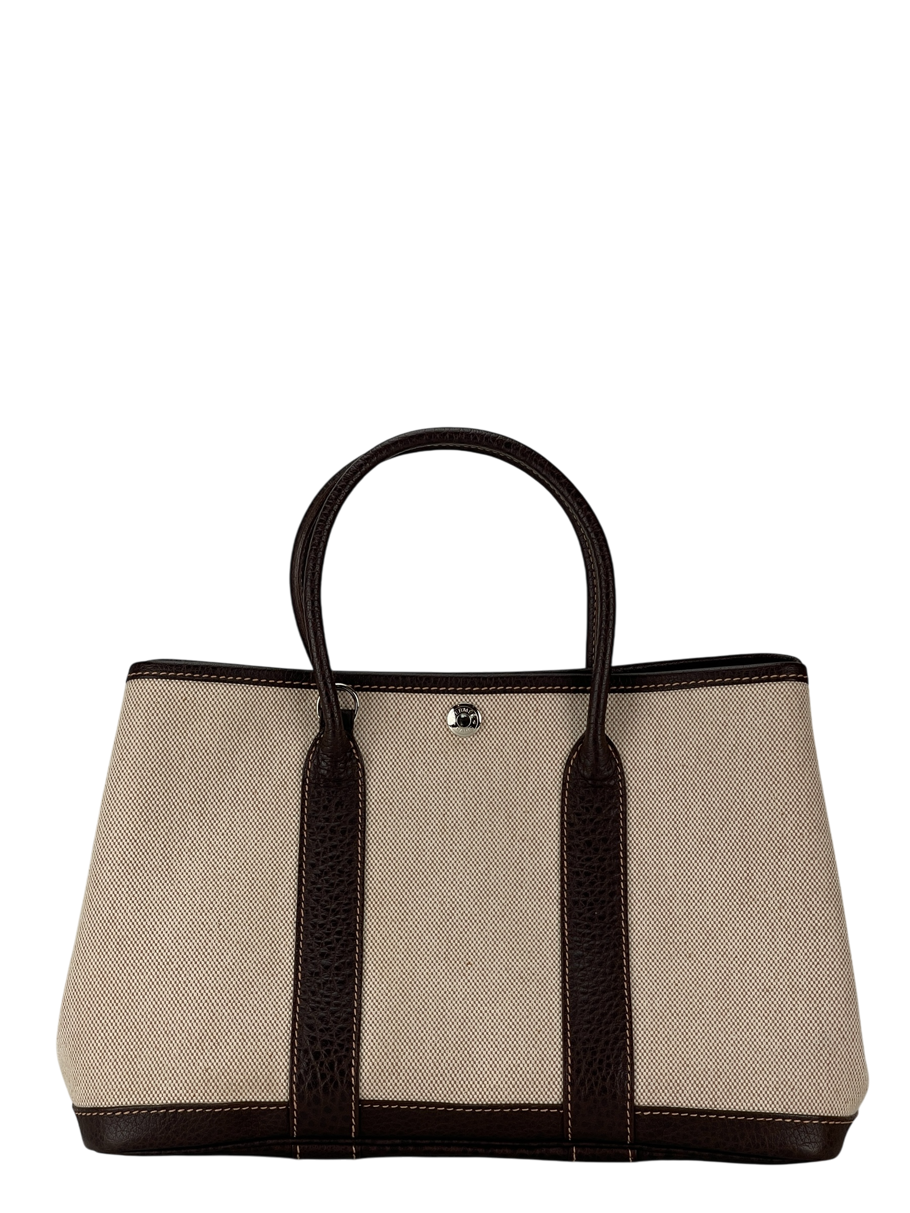 HERMES - Garden Party 30 Beige Buffle Skipper Toile 