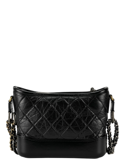 CHANEL - Black Calfskin Gabrielle Cross body Bag
