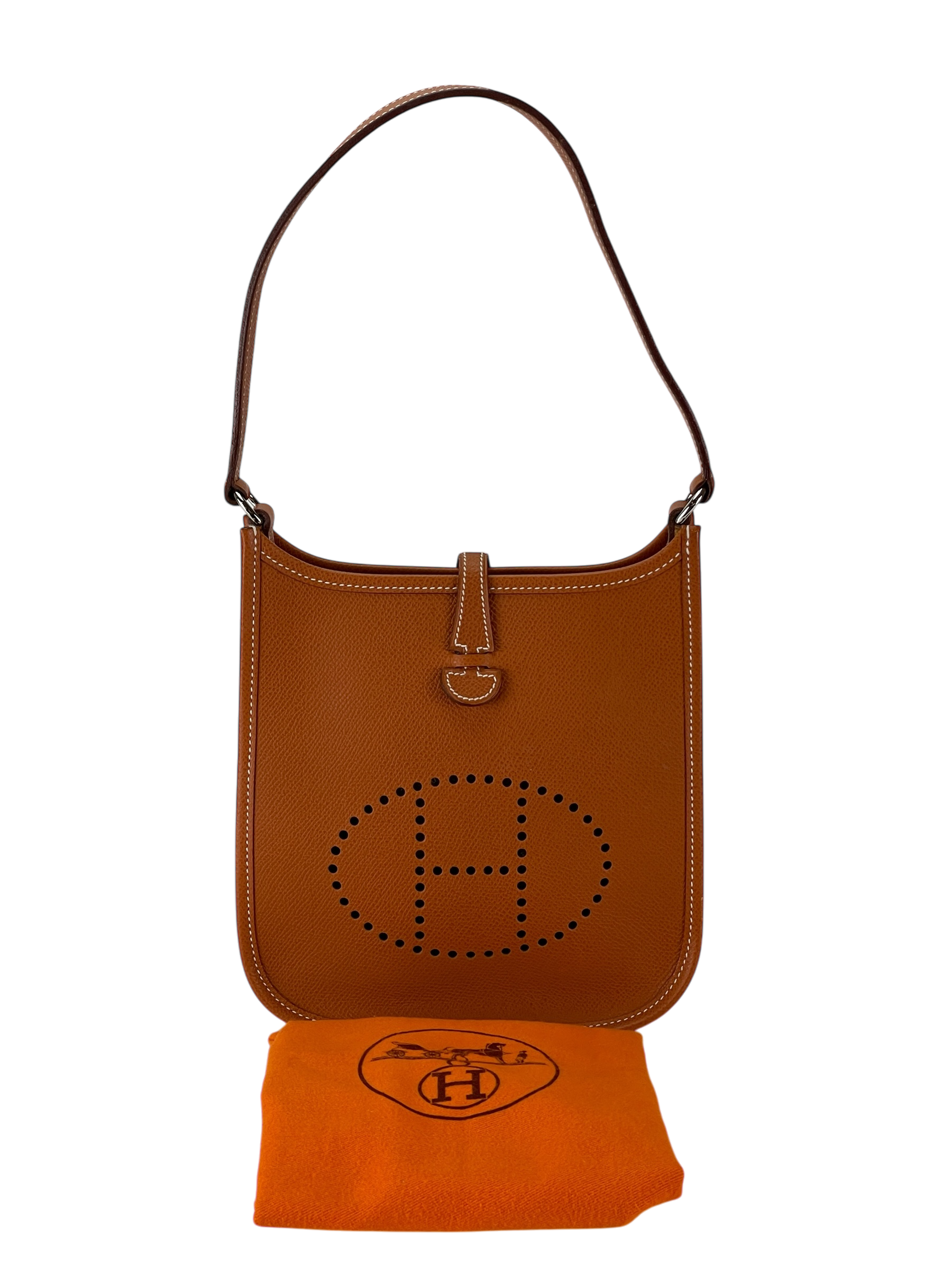 HERMES - Evelyne TPM Evelyne 16 Orange Clemence Gold Hardware