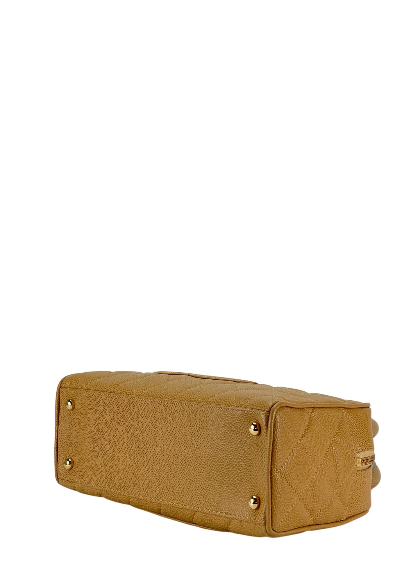 CHANEL - Small Beige Caviar Bowling Hand Bag