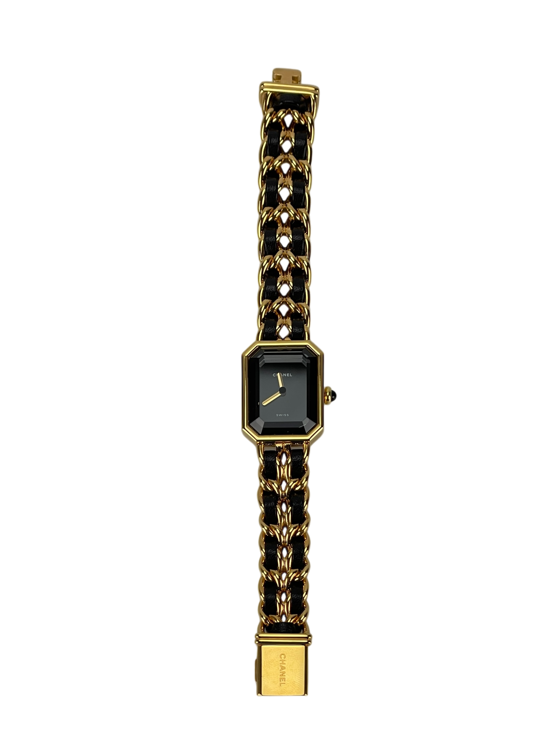 CHANEL - Black Plated Leather Premiere Watch