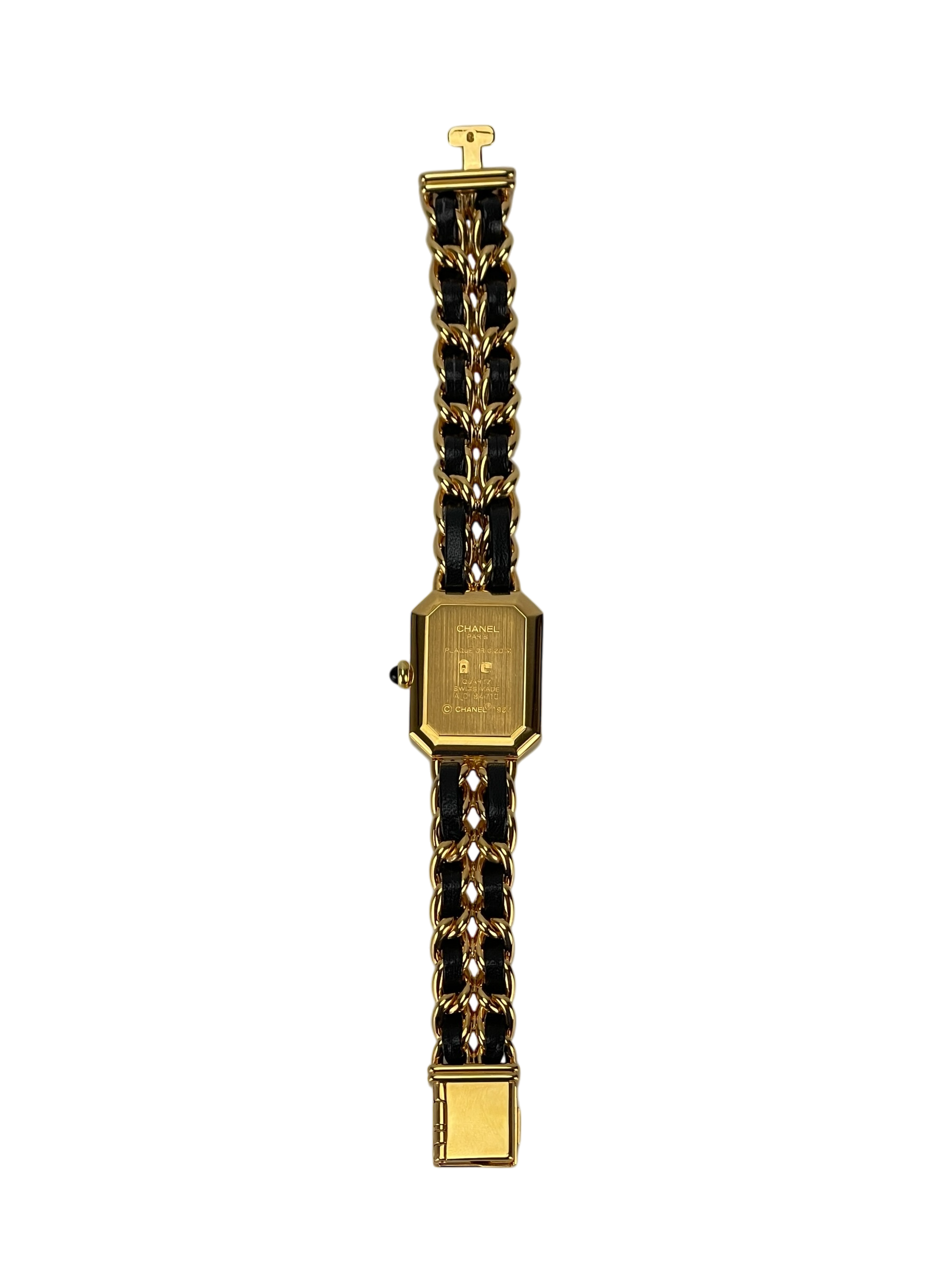 CHANEL - Black Plated Leather Premiere Watch