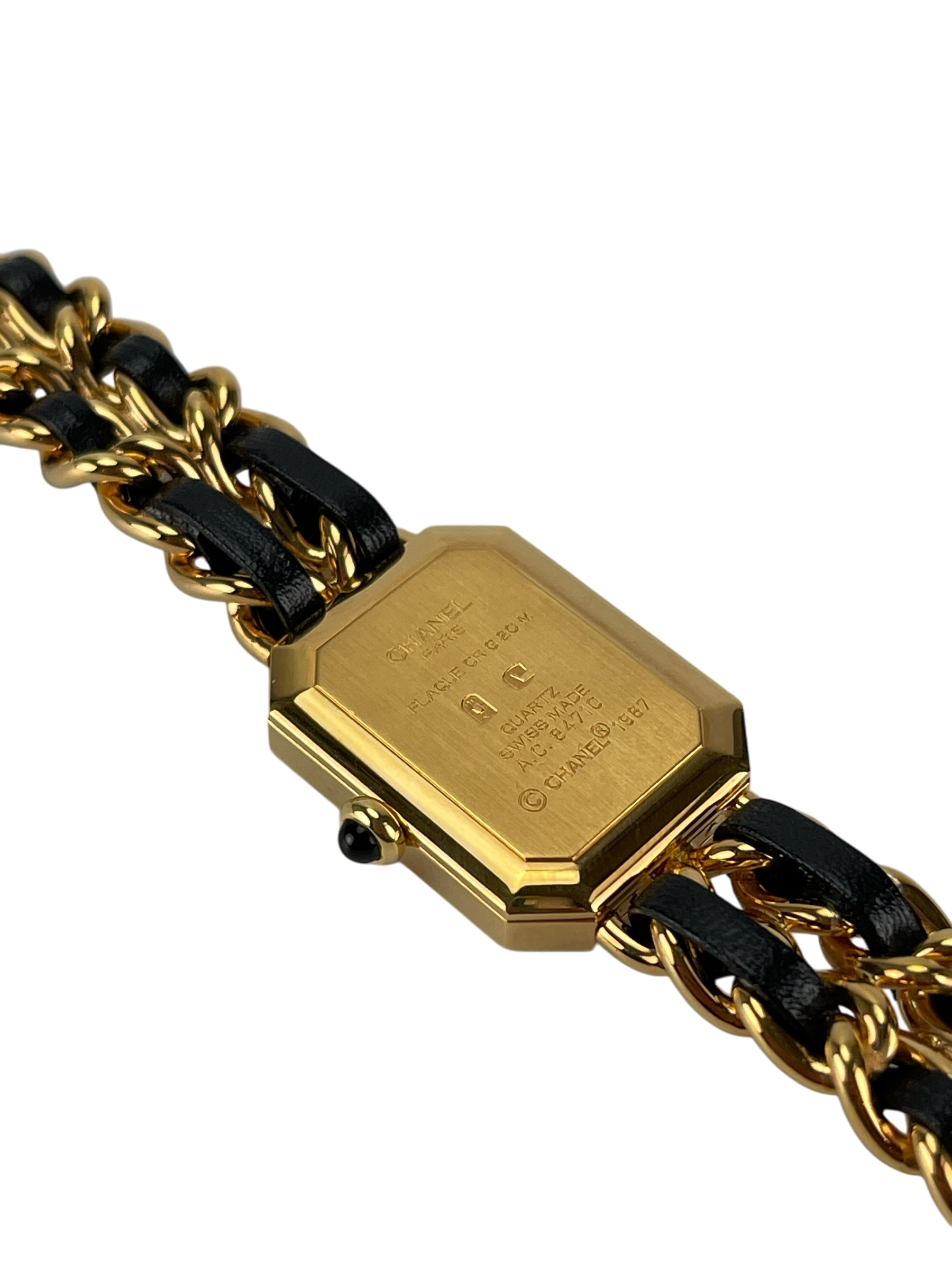 CHANEL - Black Plated Leather Premiere Watch