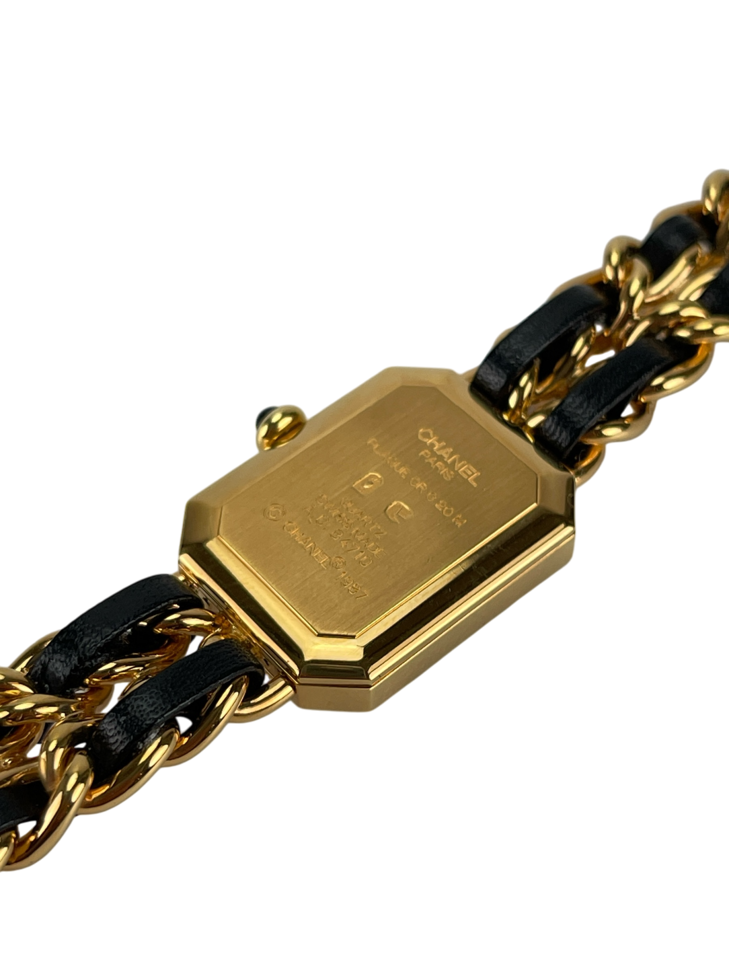 CHANEL - Black Plated Leather Premiere Watch