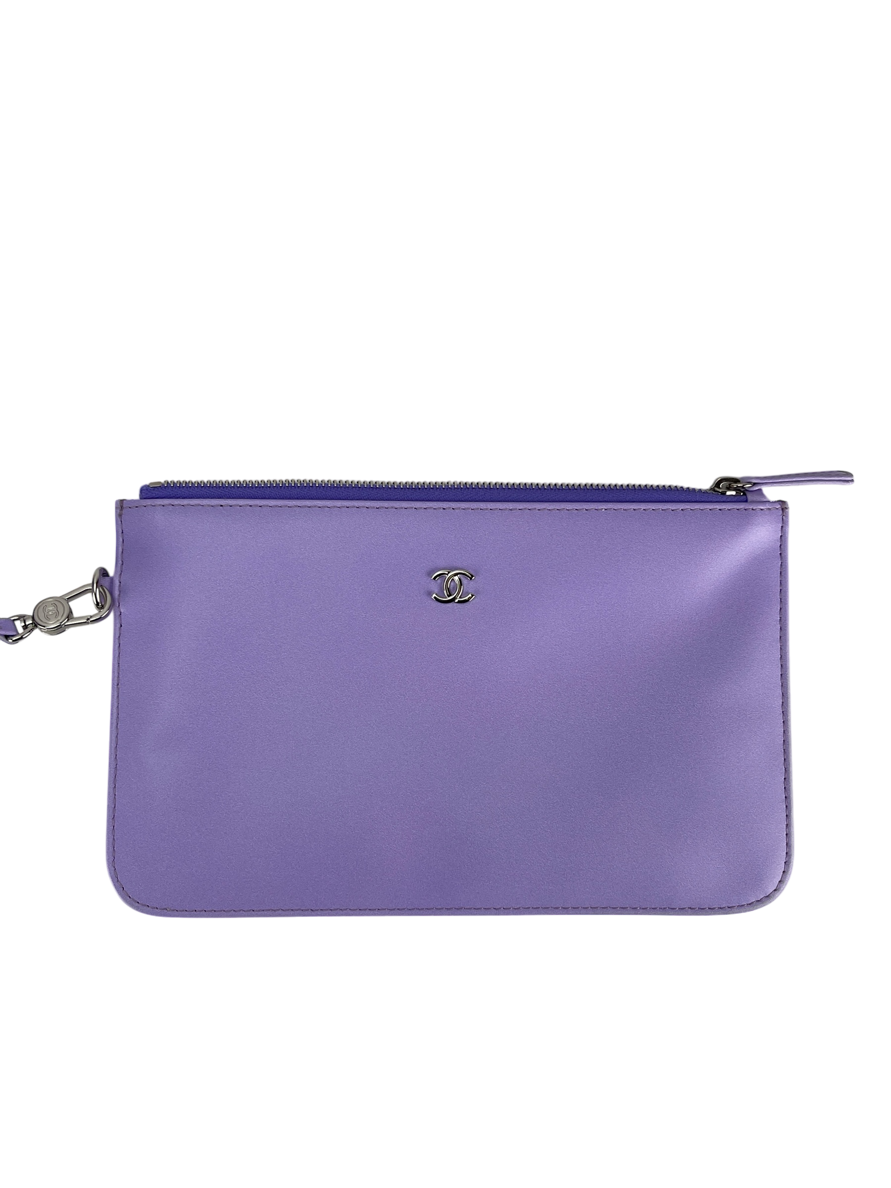 CHANEL - 24C Purple Pink Calfskin Deauville Tote Bag Sliver Hardware