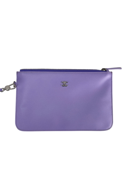 CHANEL - 24C Purple Pink Calfskin Deauville Tote Bag Sliver Hardware
