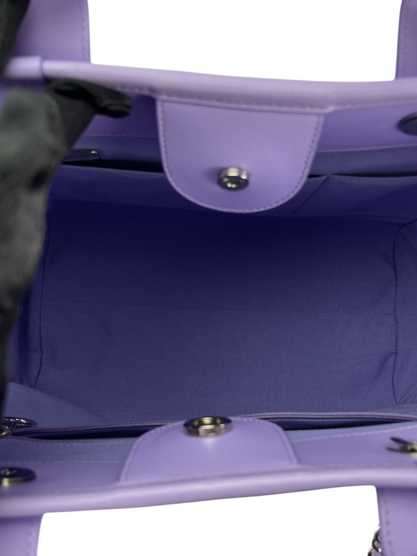 CHANEL - 24C Purple Pink Calfskin Deauville Tote Bag Sliver Hardware
