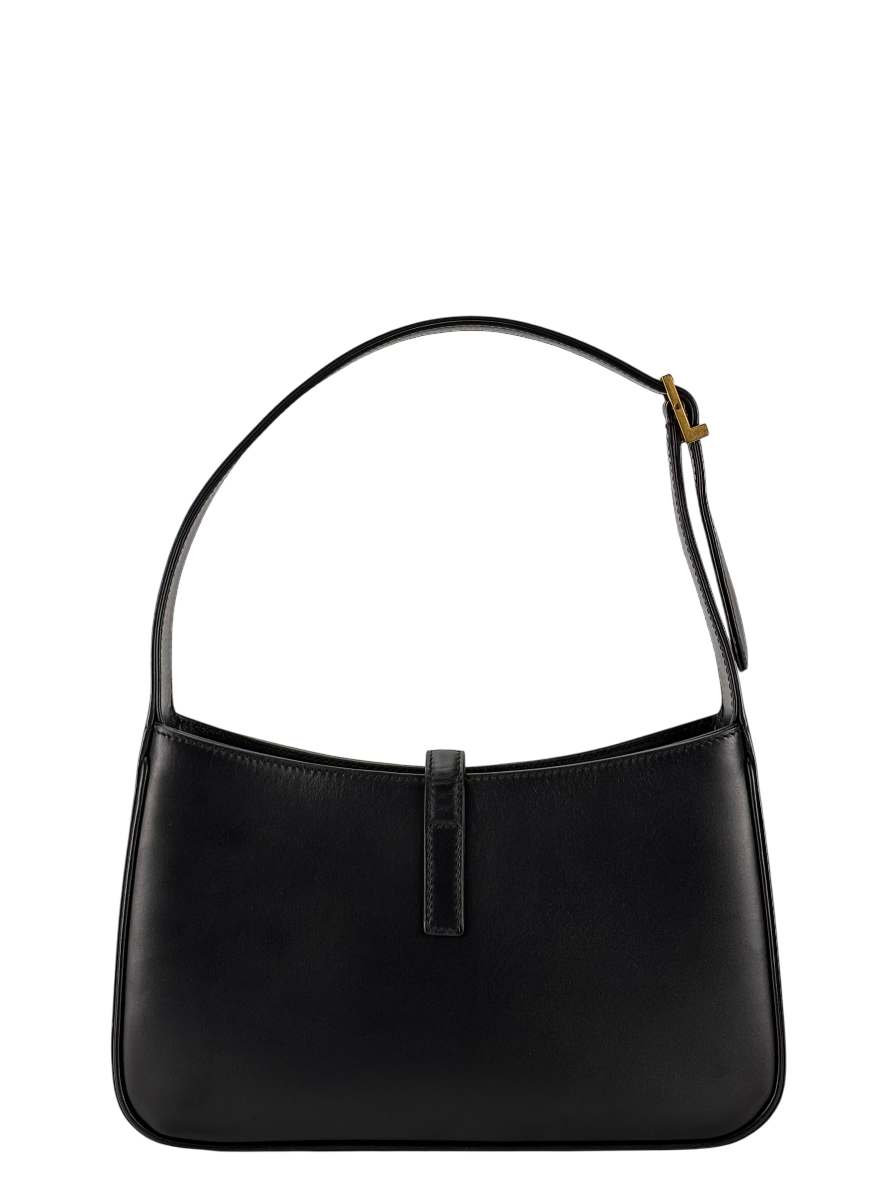 SAINT LAURENT - Black Calfskin Paris YSL Hobo Bag