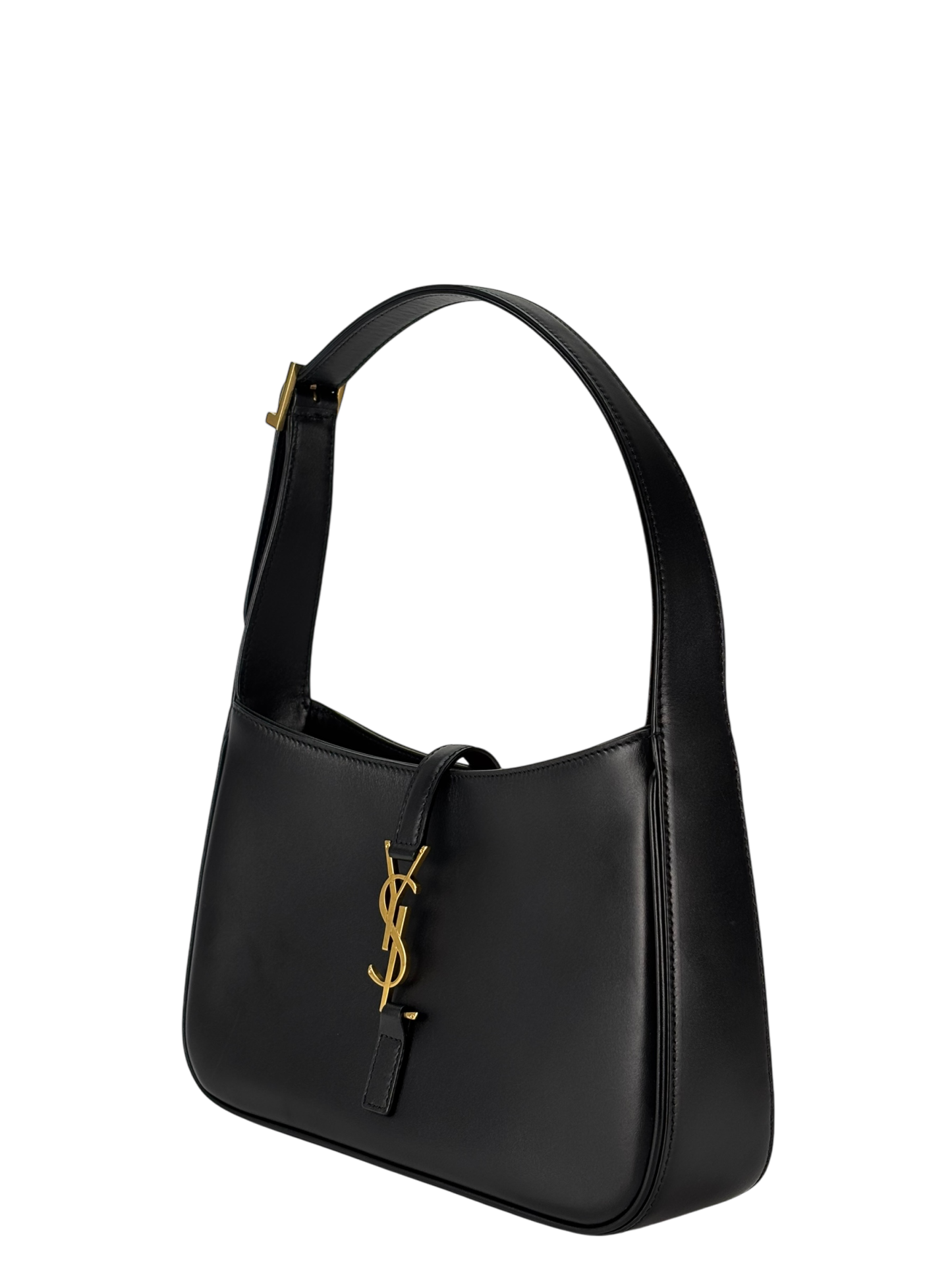 SAINT LAURENT - Black Calfskin Paris YSL Hobo Bag